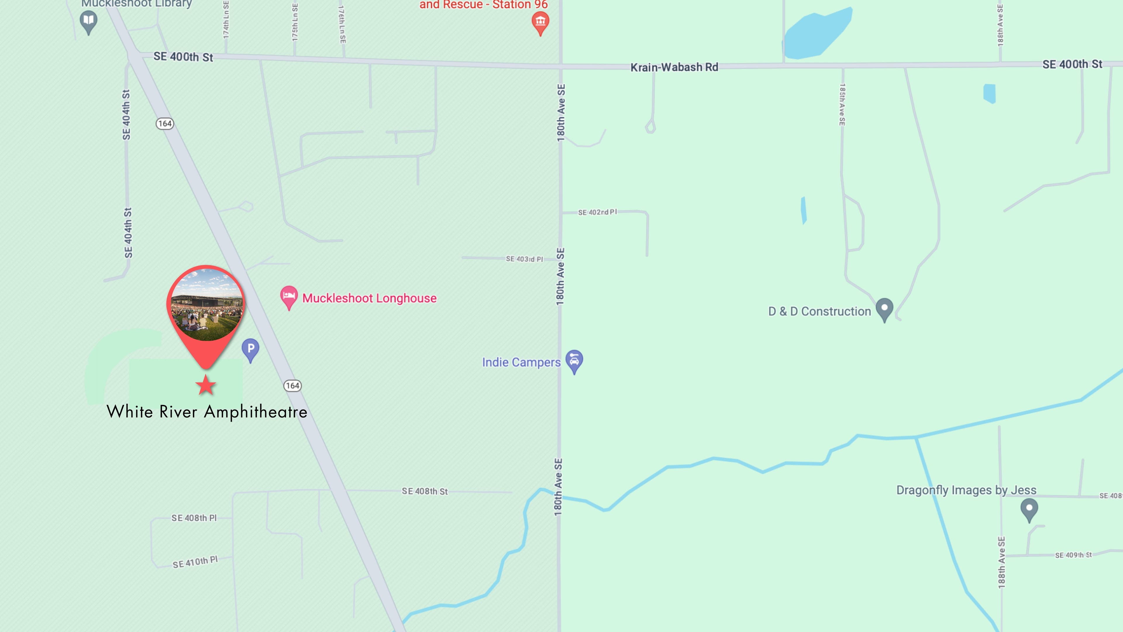 map overview of where the venue is located