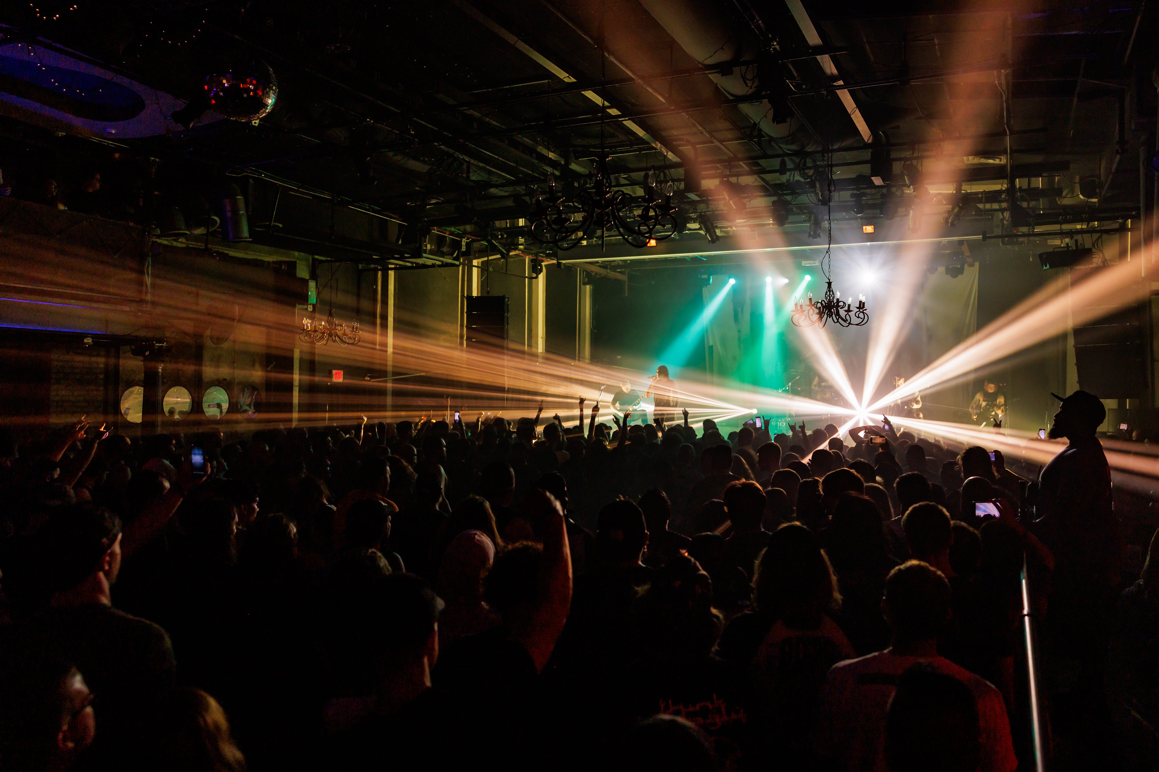 A crowd at Varsity Theater during a concert