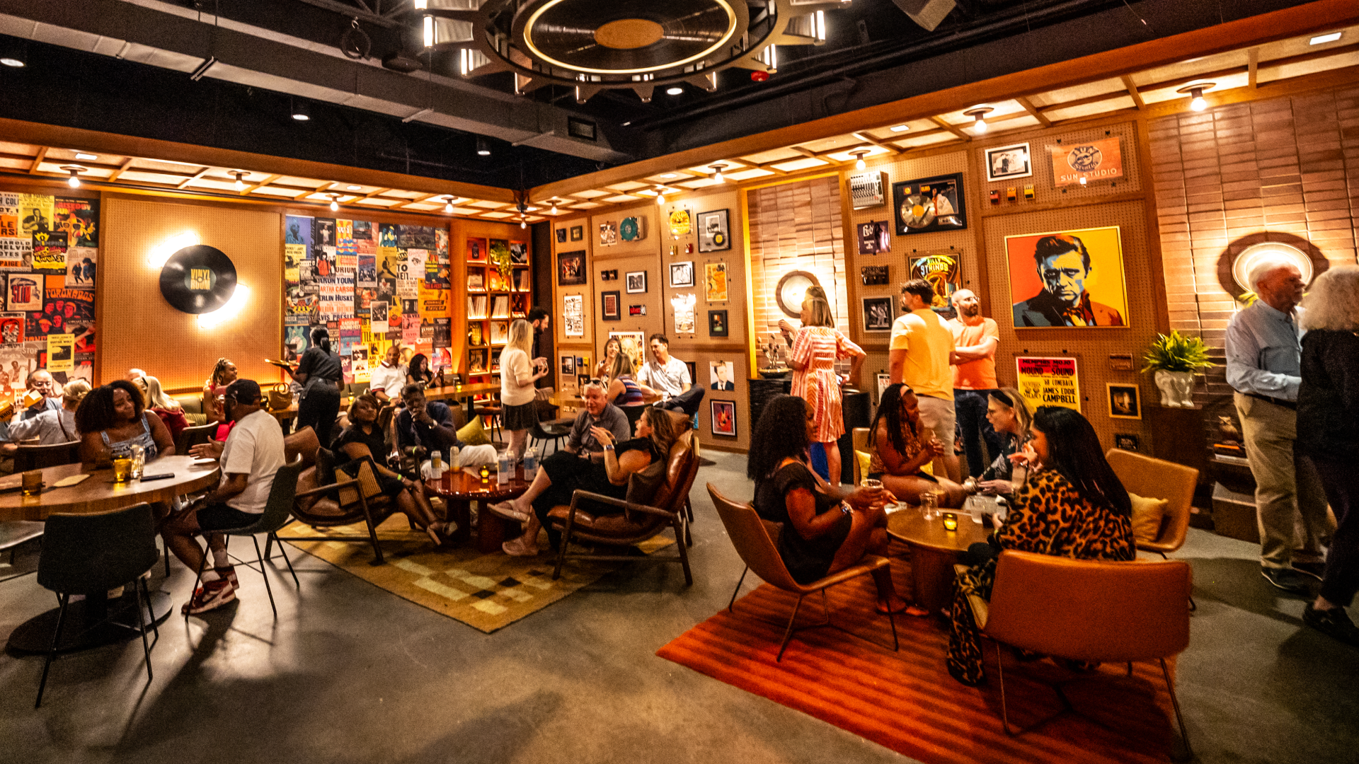 Fans in the Vinyl Room at Satellite Music Hall in Memphis, TN