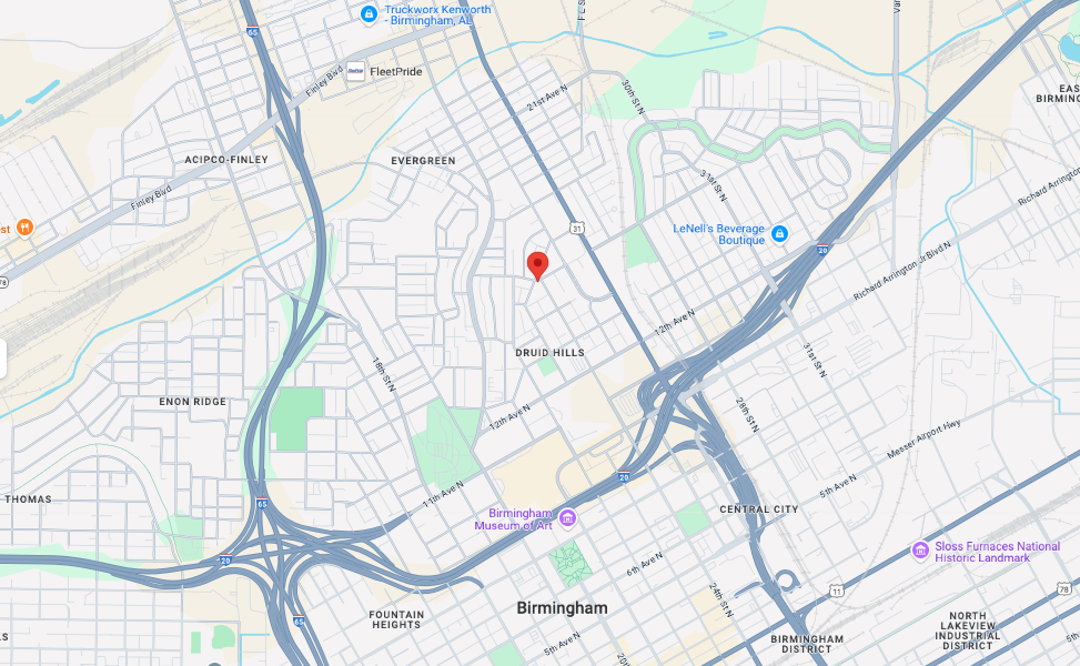 A Google Map of where the venue is located