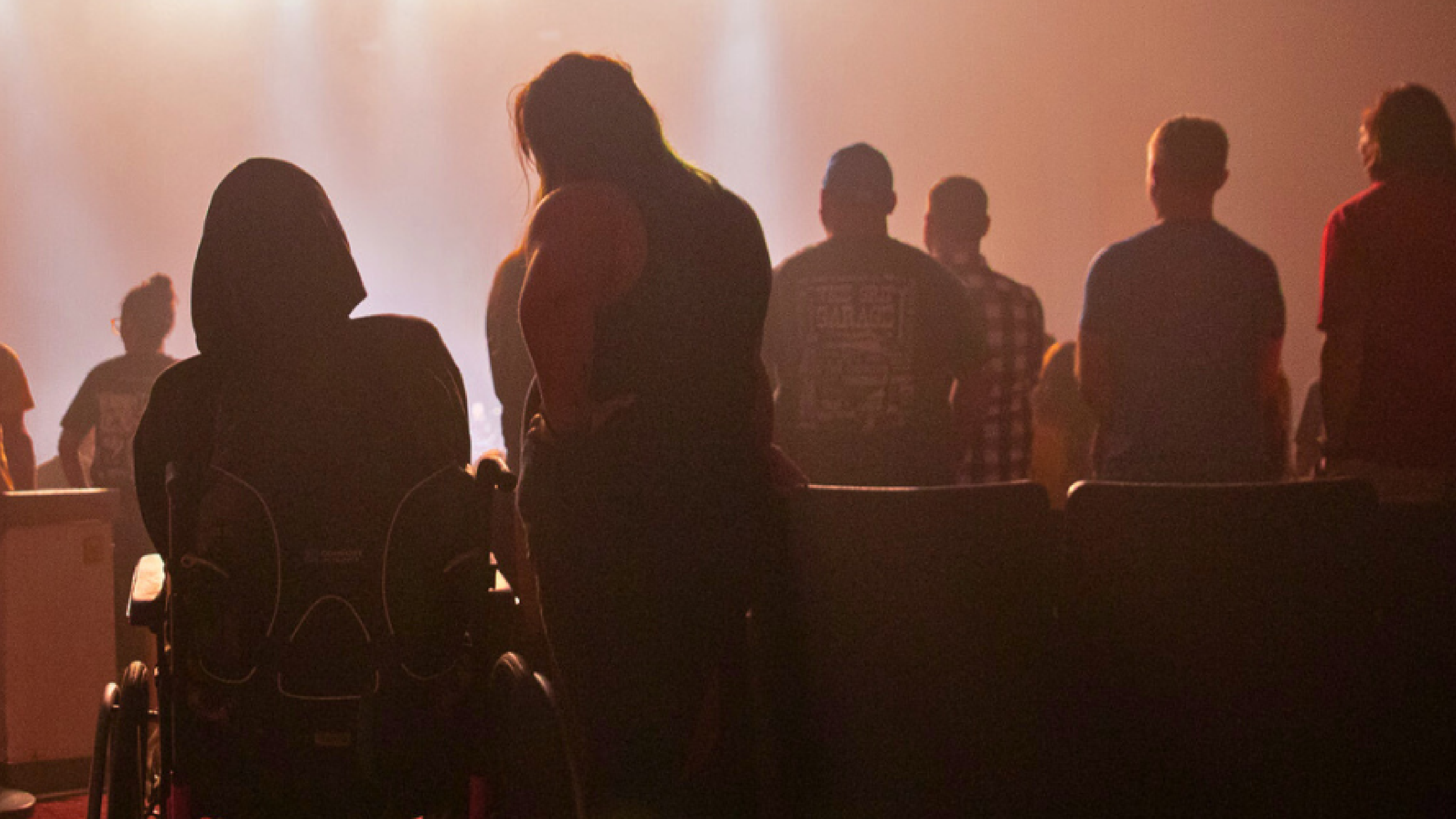 A photo showing the accessible seating at a concert