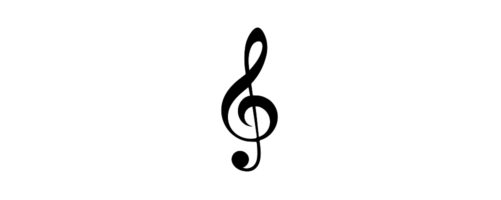 Musical treble clef symbol representing local causes support