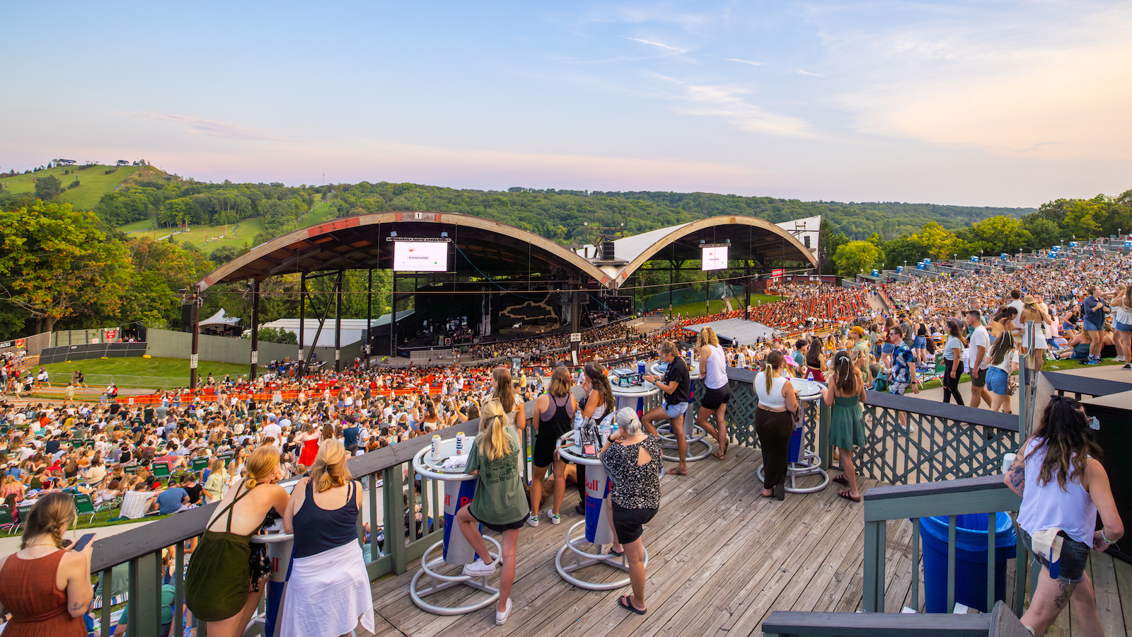 Alpine Expo Party Deck overlooking the amphitheater