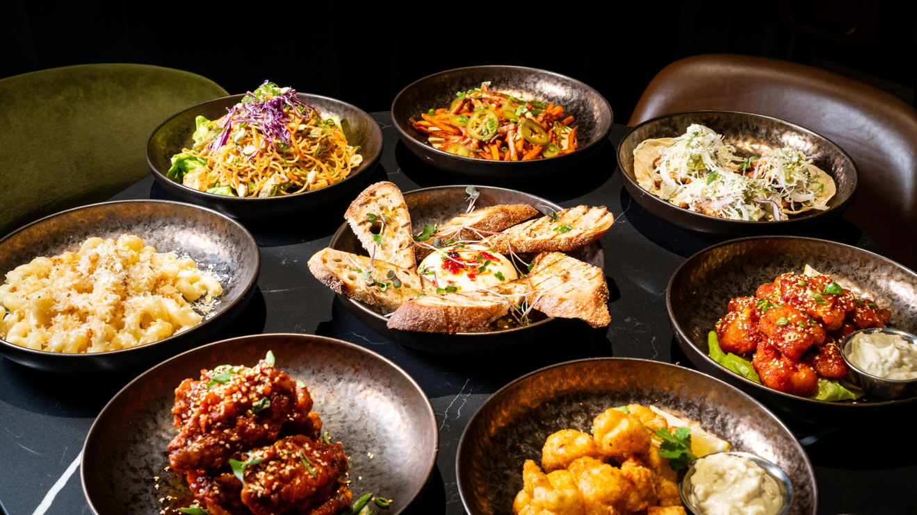 A selection of food that is available at Good Luck Lounge.