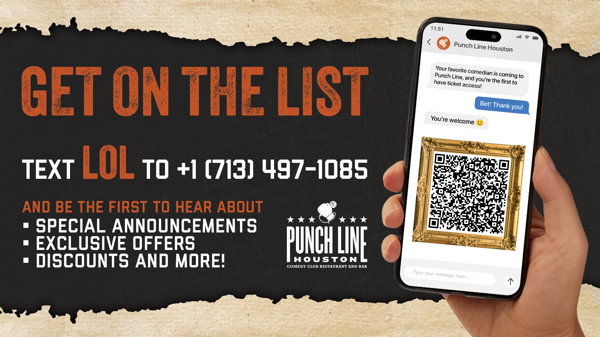Photo our Text Club marketing graphics. Click here to sign up for our texts