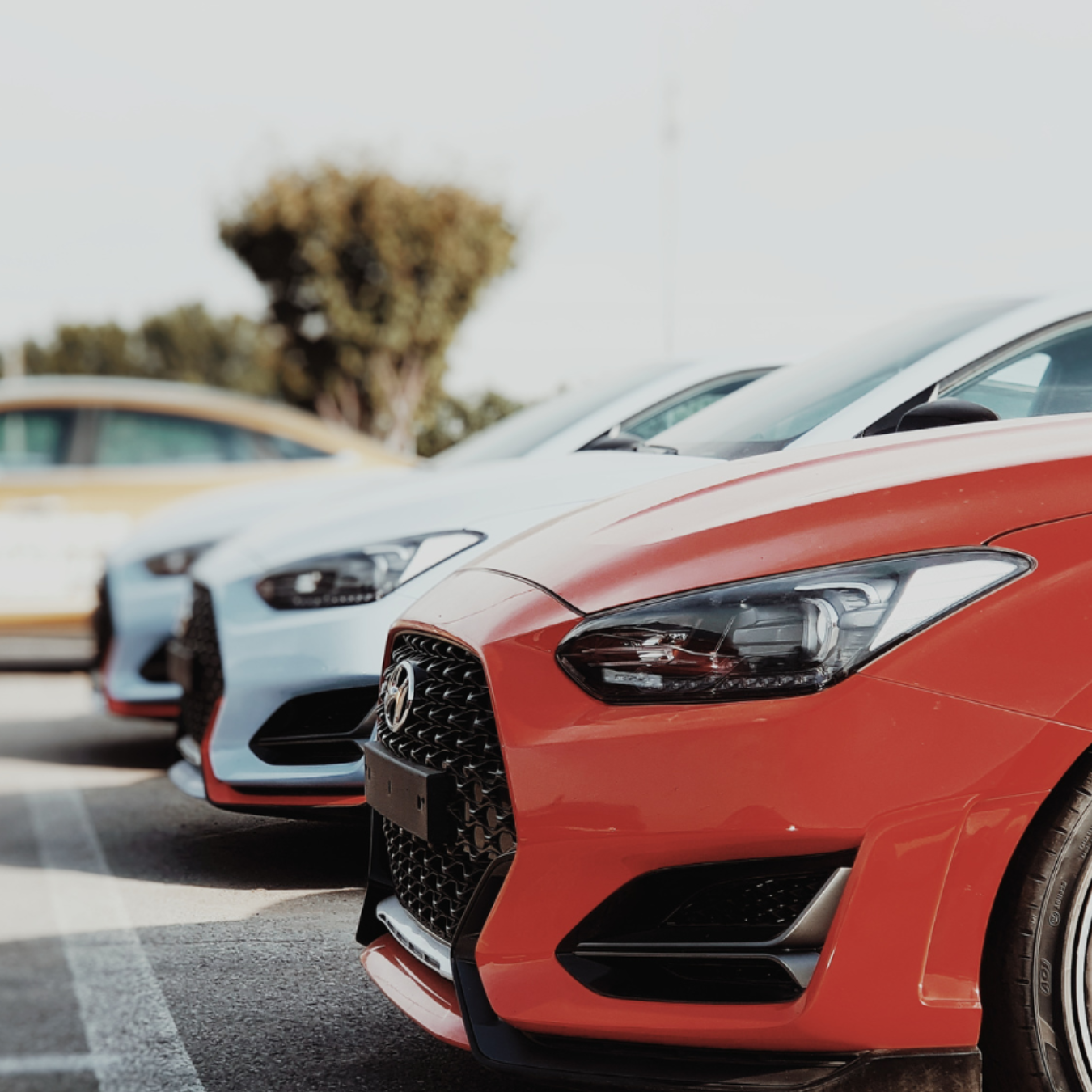 Cars parked in a parking lot