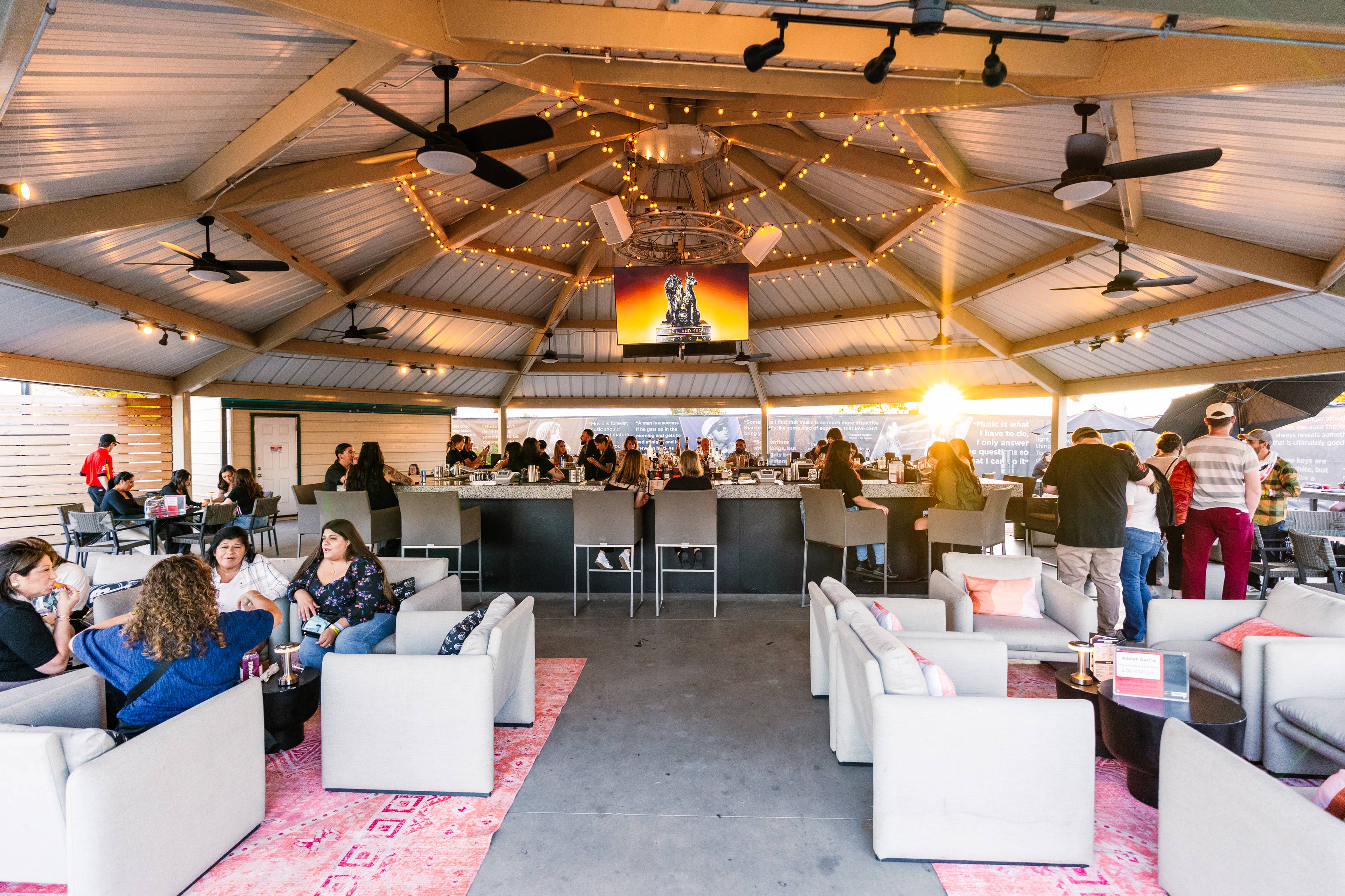 Image shows people enjoying the VIP Club. It shows the couches and bar seating areas.

Live Nation presents Jonas Brothers at Isleta Amphitheater in Albuquerque, New Mexico on September 30, 2025. (Photo by Alive Coverage for Live Nation)
