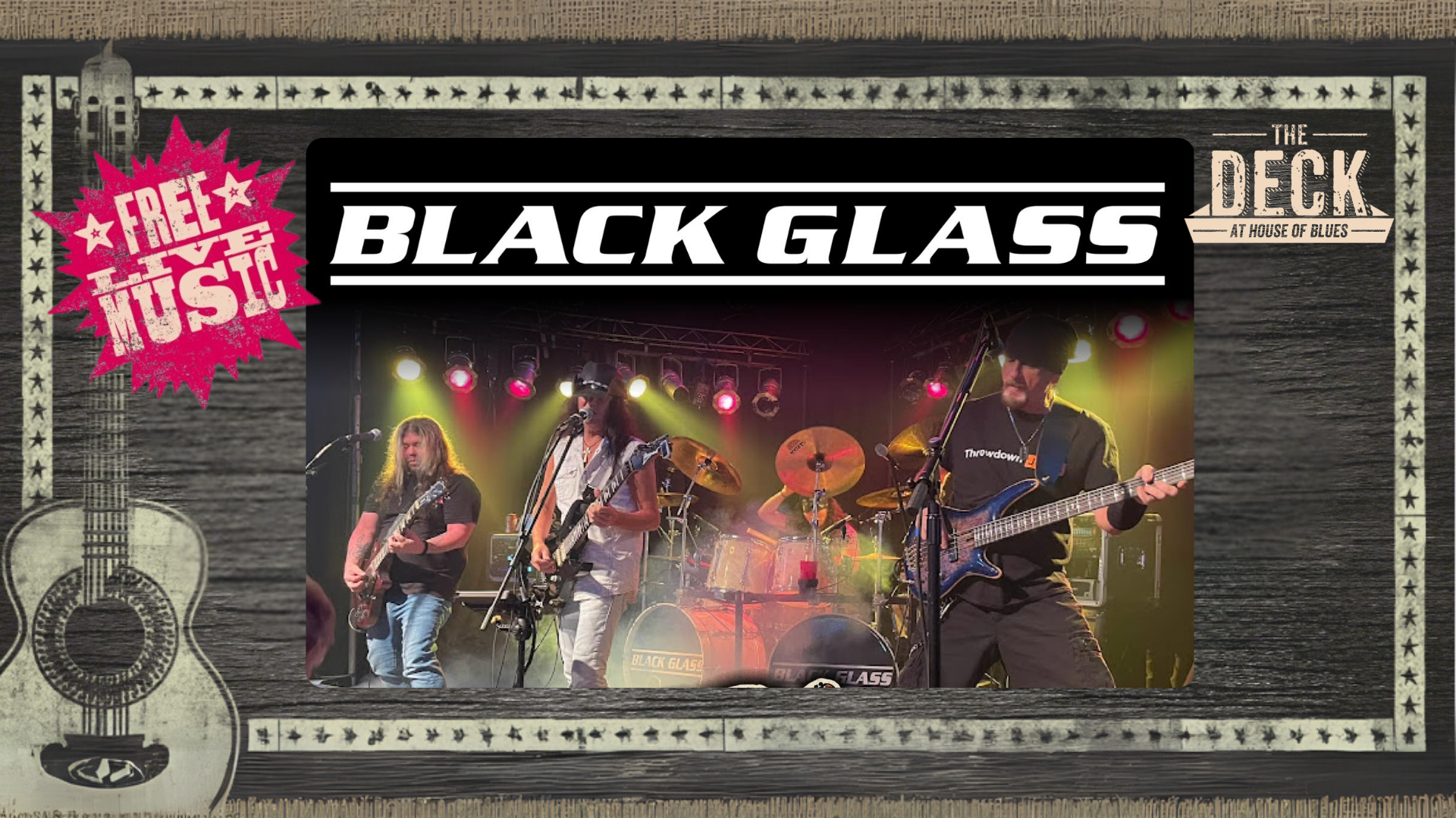 Live Music on The Deck: Black Glass at House of Blues Myrtle Beach