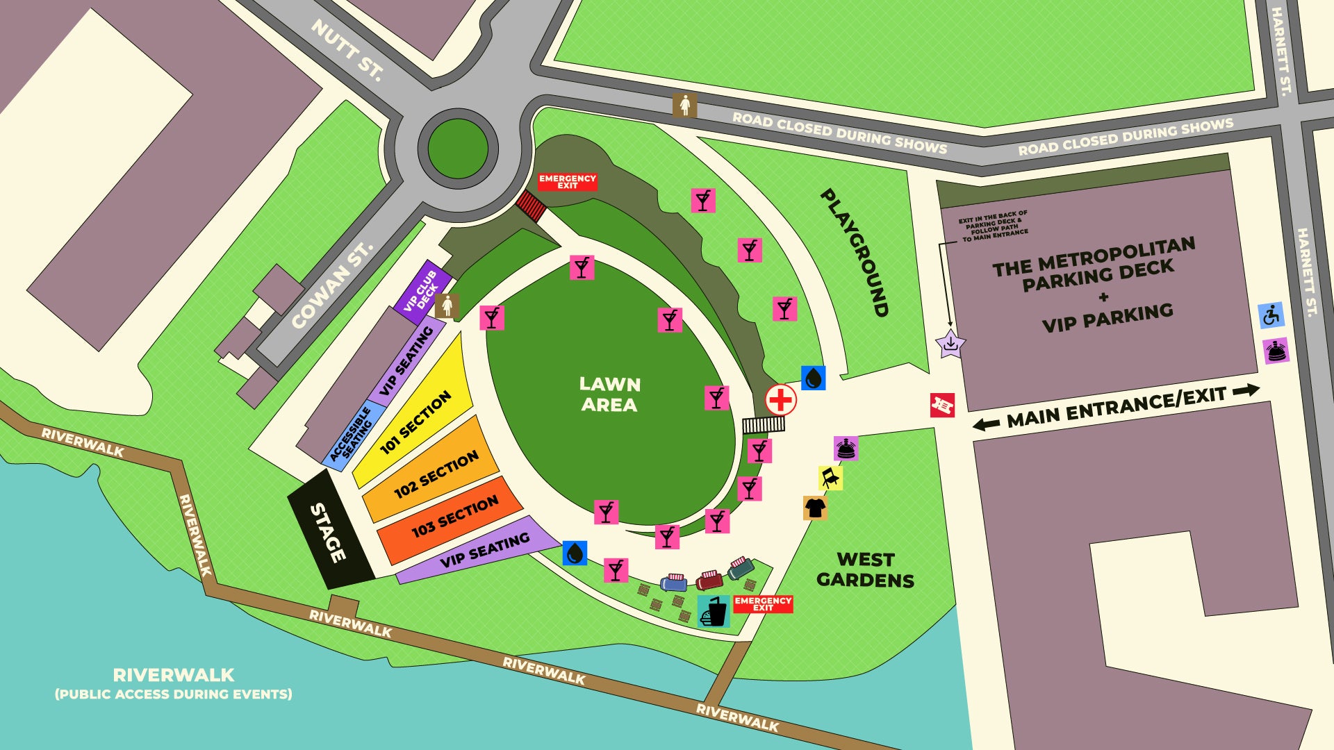 Visiting Live Oak Bank Pavilion: Parking, Amenities, Frequently