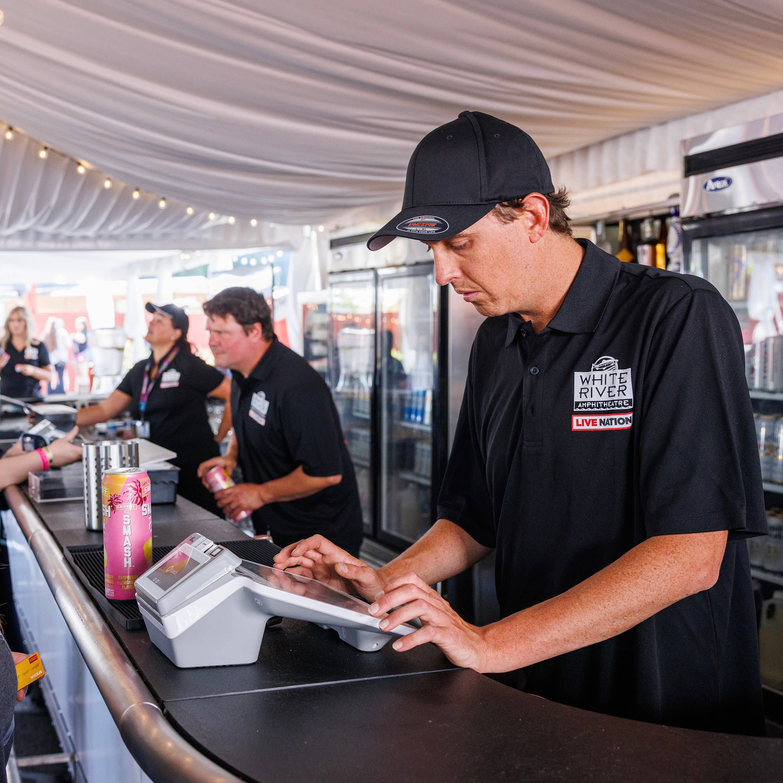 bartenders working