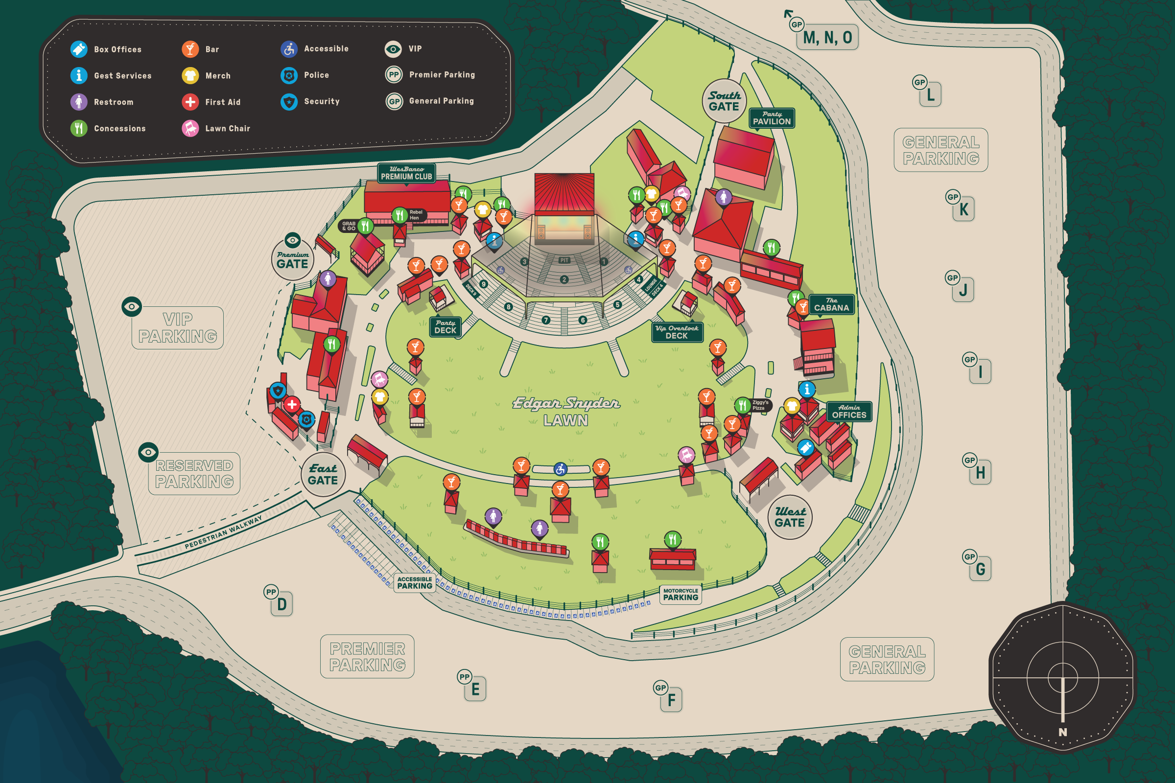 Digital rendering of Star Lake Venue Map