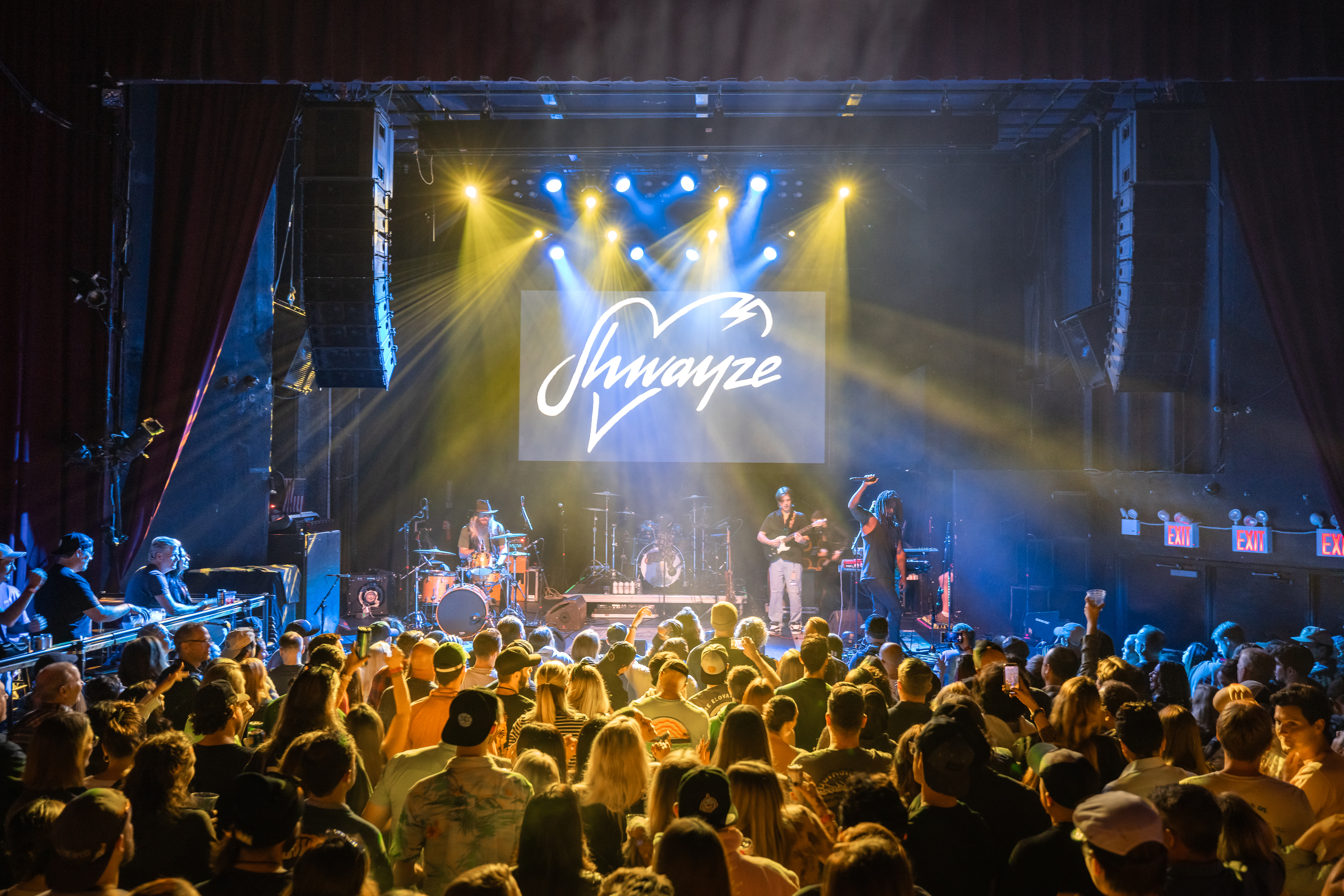 Shwayze performing in front of a sold out crowd at Gramercy Theatre. 