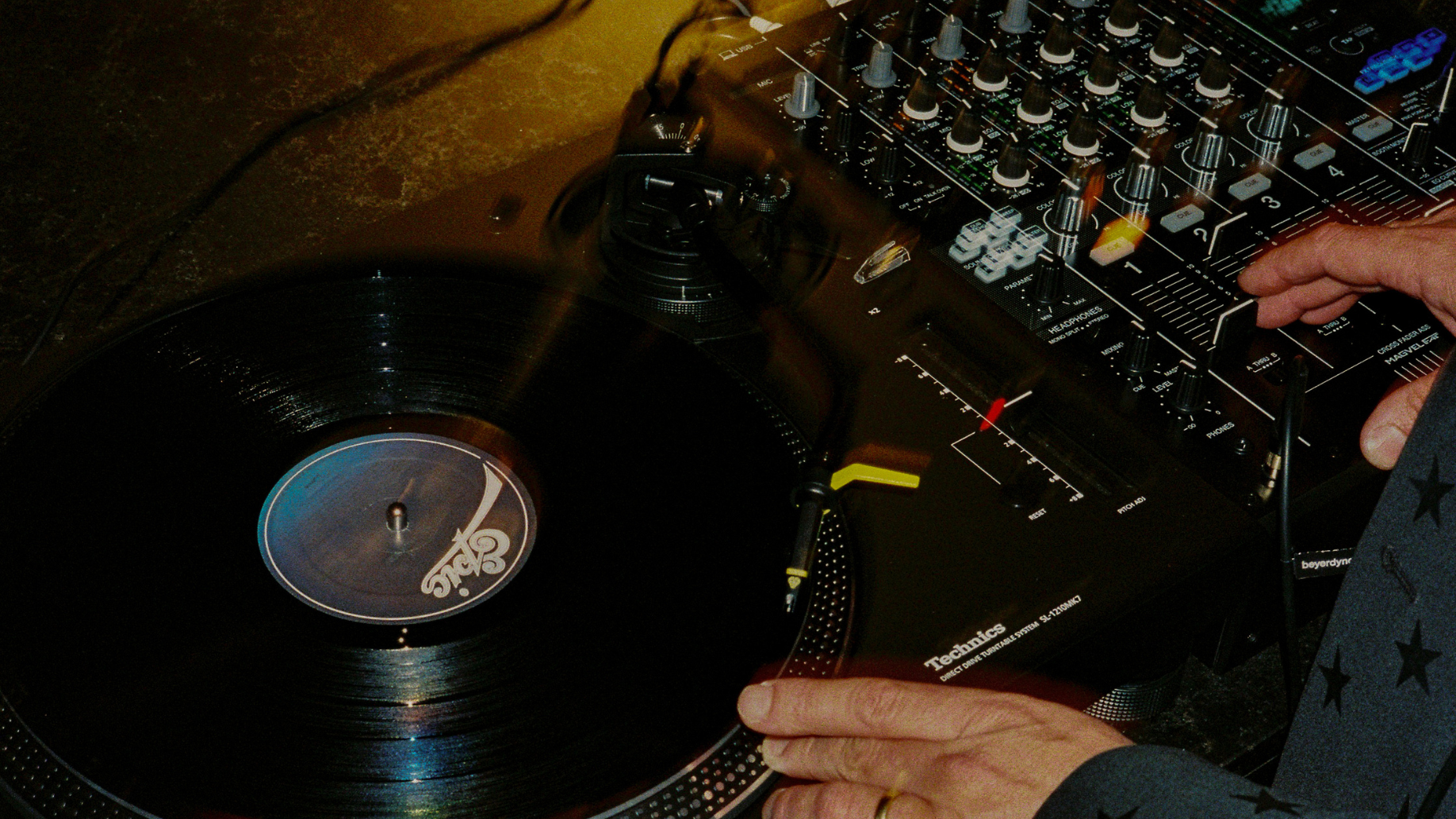 DJ spinning vinyl