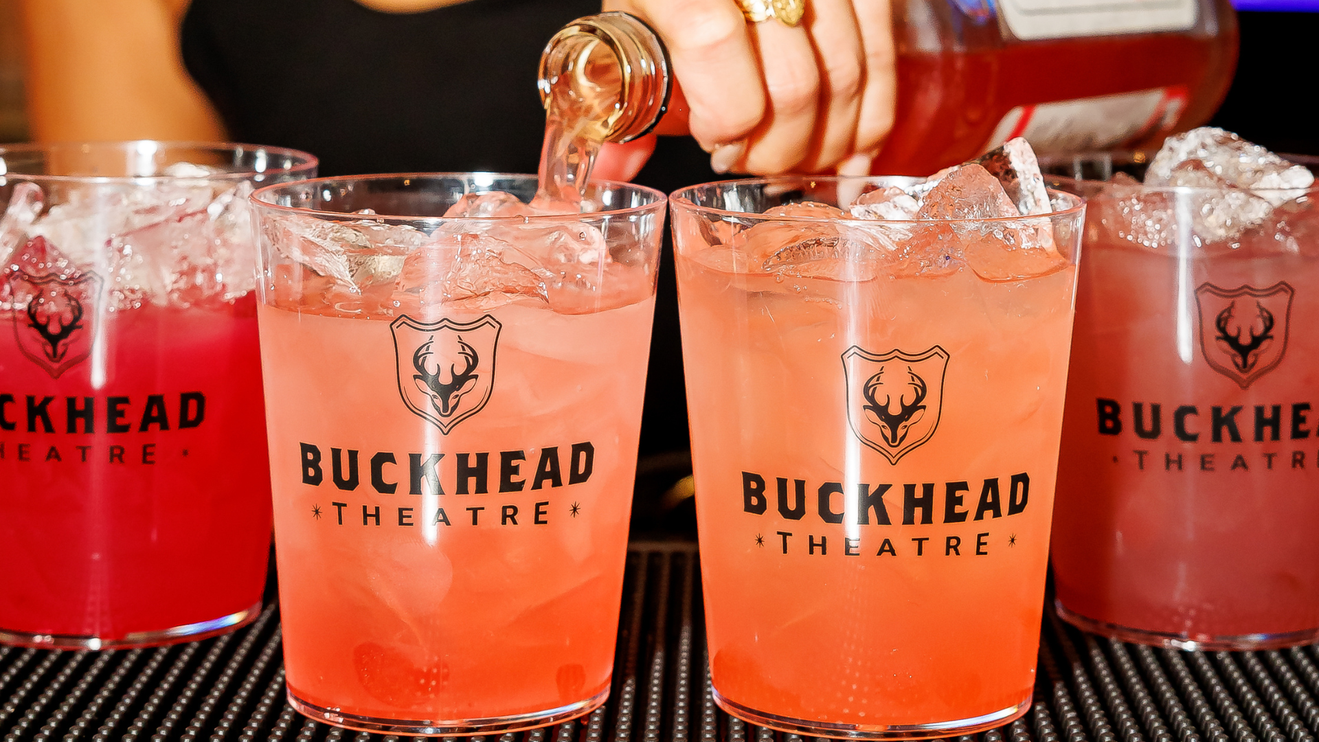 An image of drinks in Buckhead Theatre cups