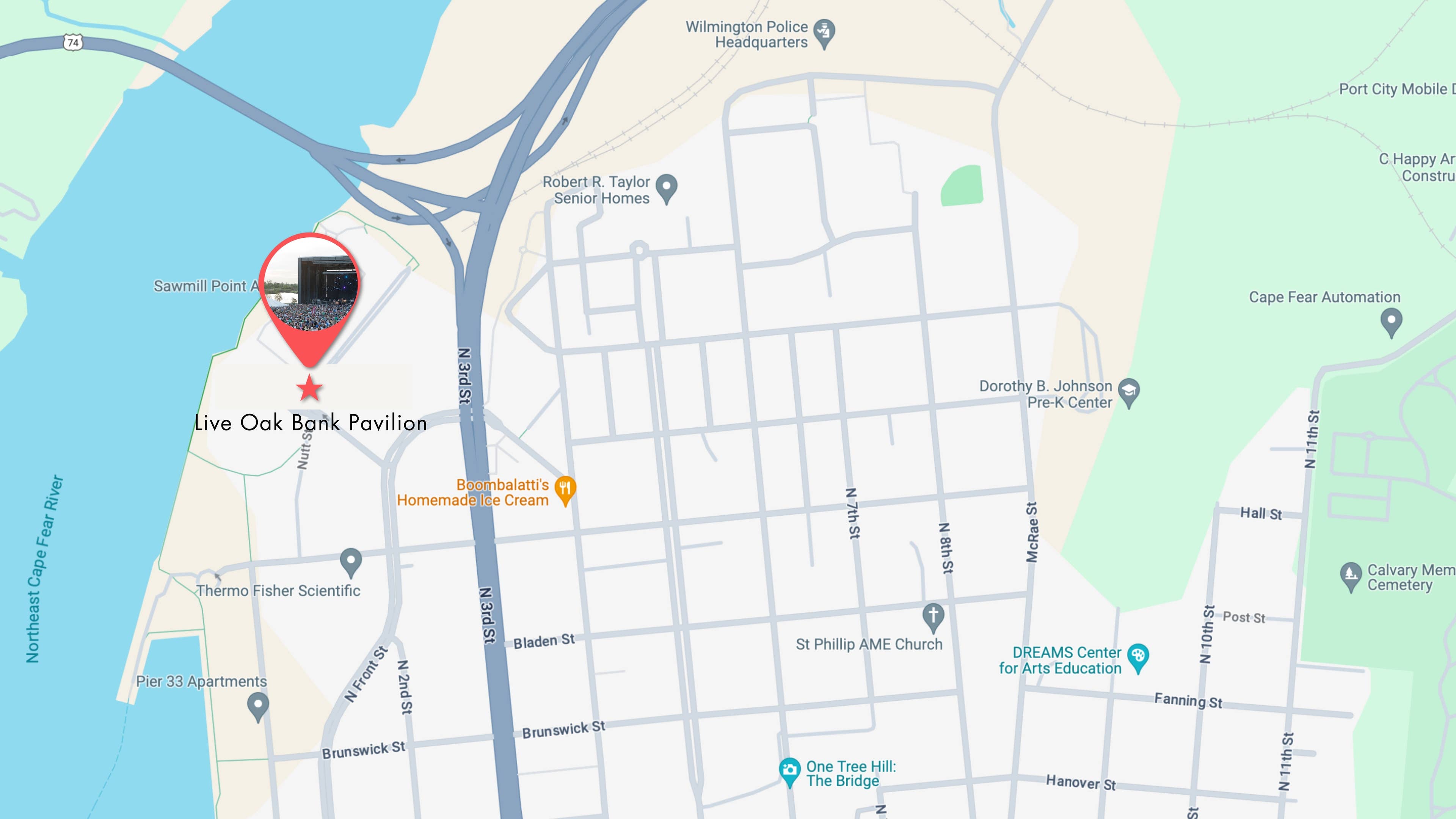 A map of the area.