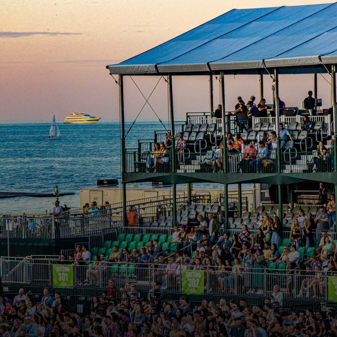A view of the water at Huntington Bank Pavilion