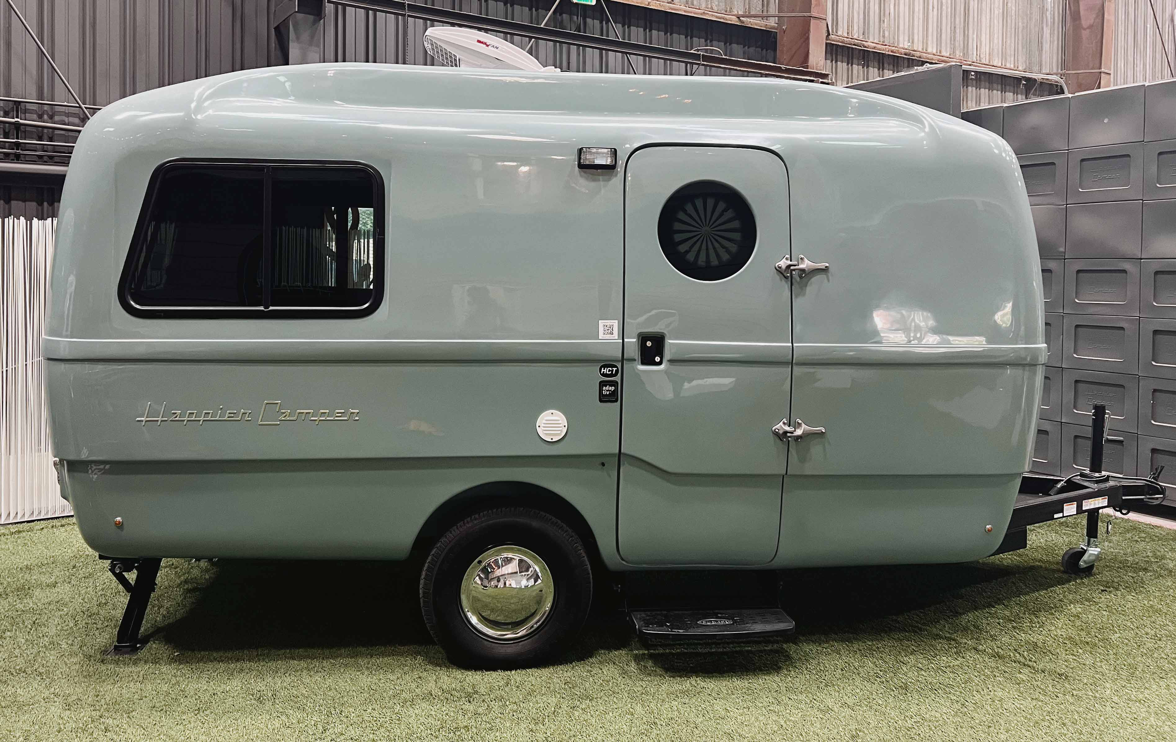 A large camper that can fit two full beds