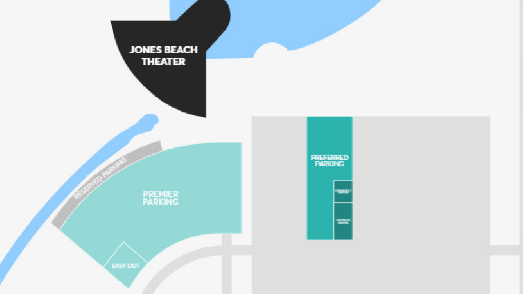 Parking Map of Jones Beach Amp.