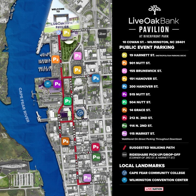 Parking Map 2024 Wilmington Nc Venue Map Rev 013124