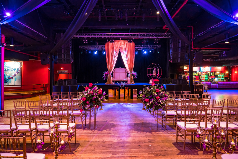 A photo of The Fillmore Charlotte set up for a private event. 