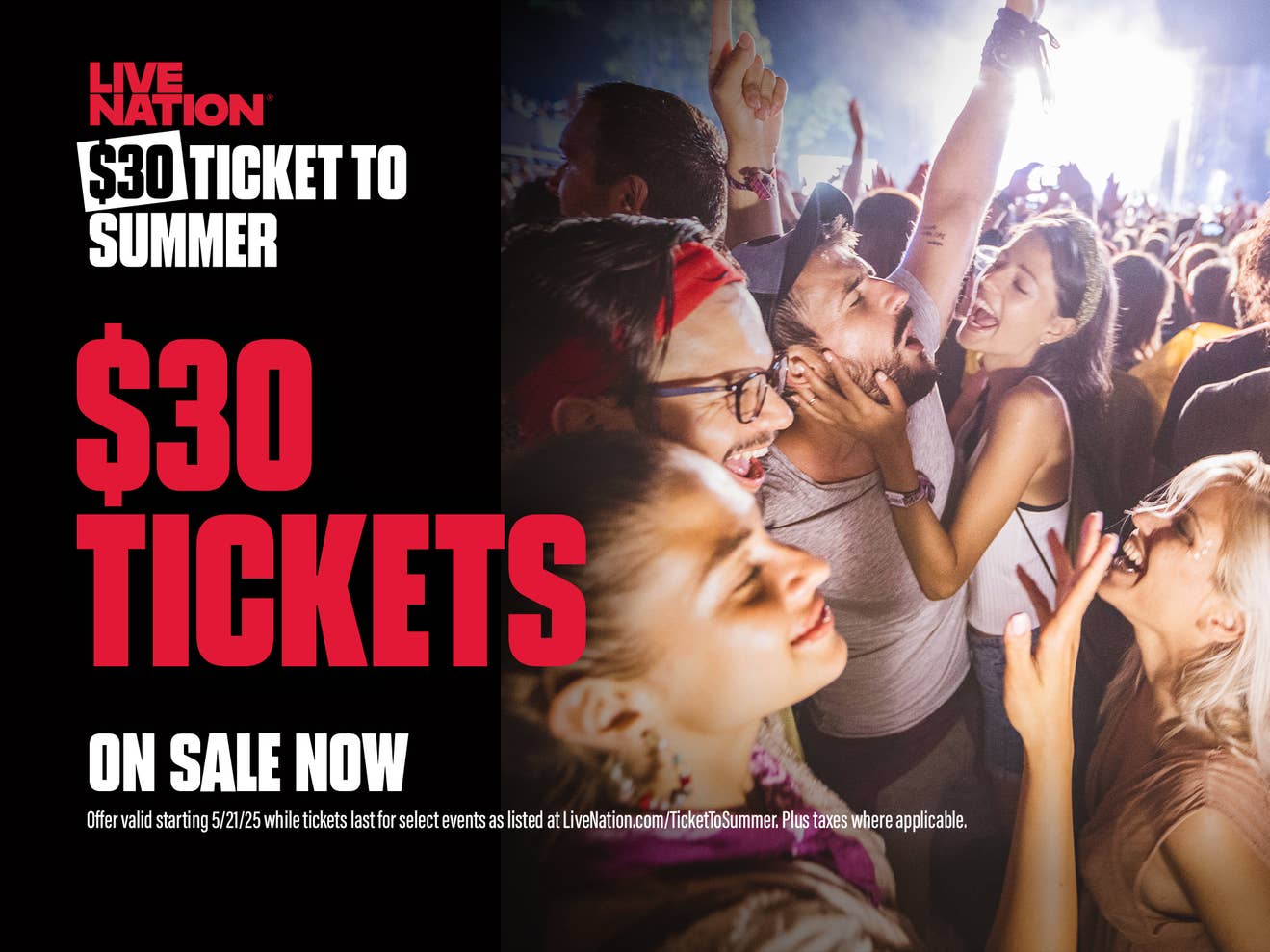 Live Nation's $30 ticket offer.