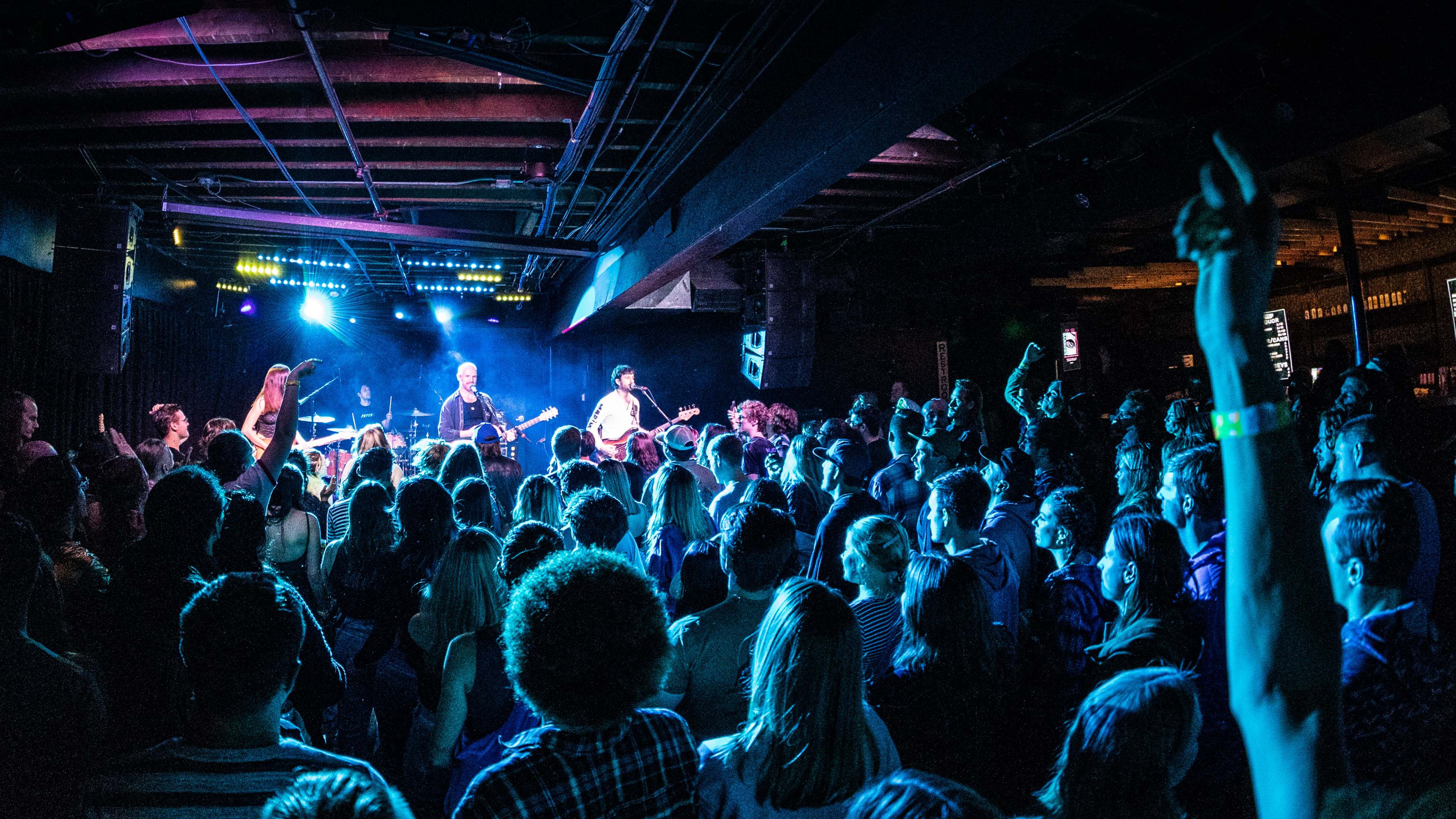 The crowd watches a show at Marquis