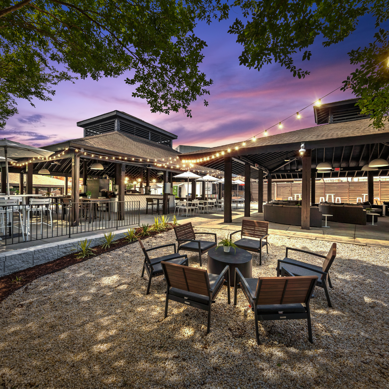 The outdoor VIP area at Truliant Amphitheater.