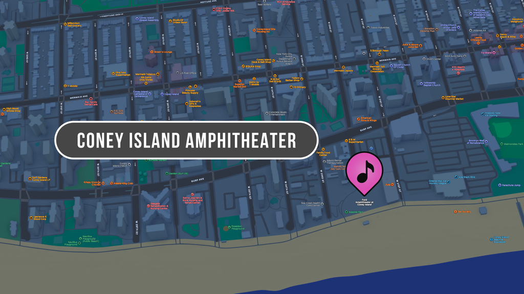 Map of Coney Island Amp & Coney Island surrondings