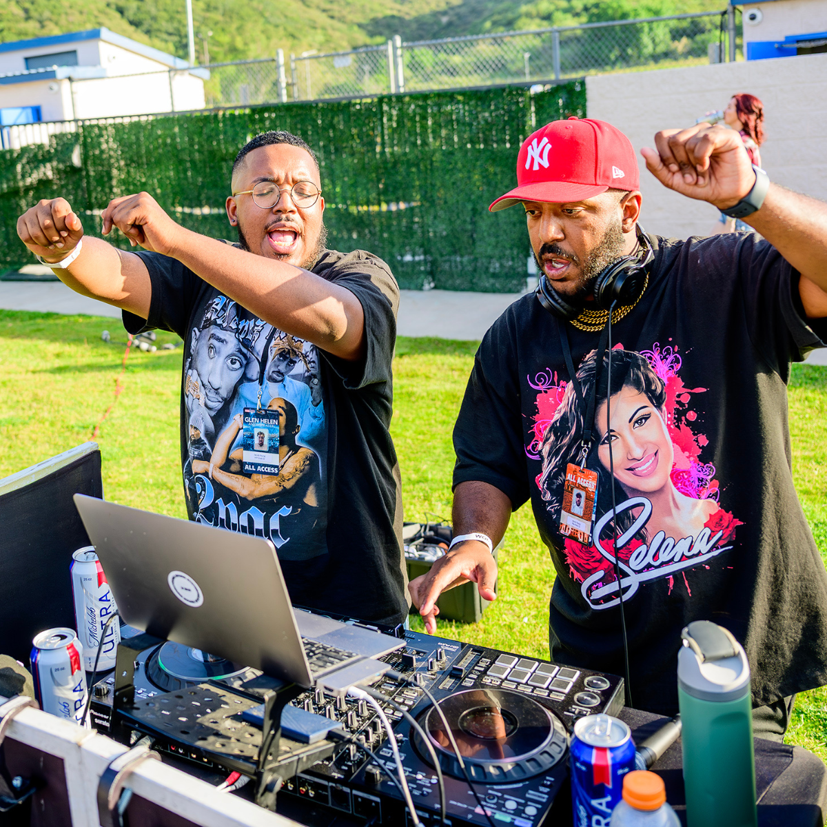 DJ's partying at the pre-party