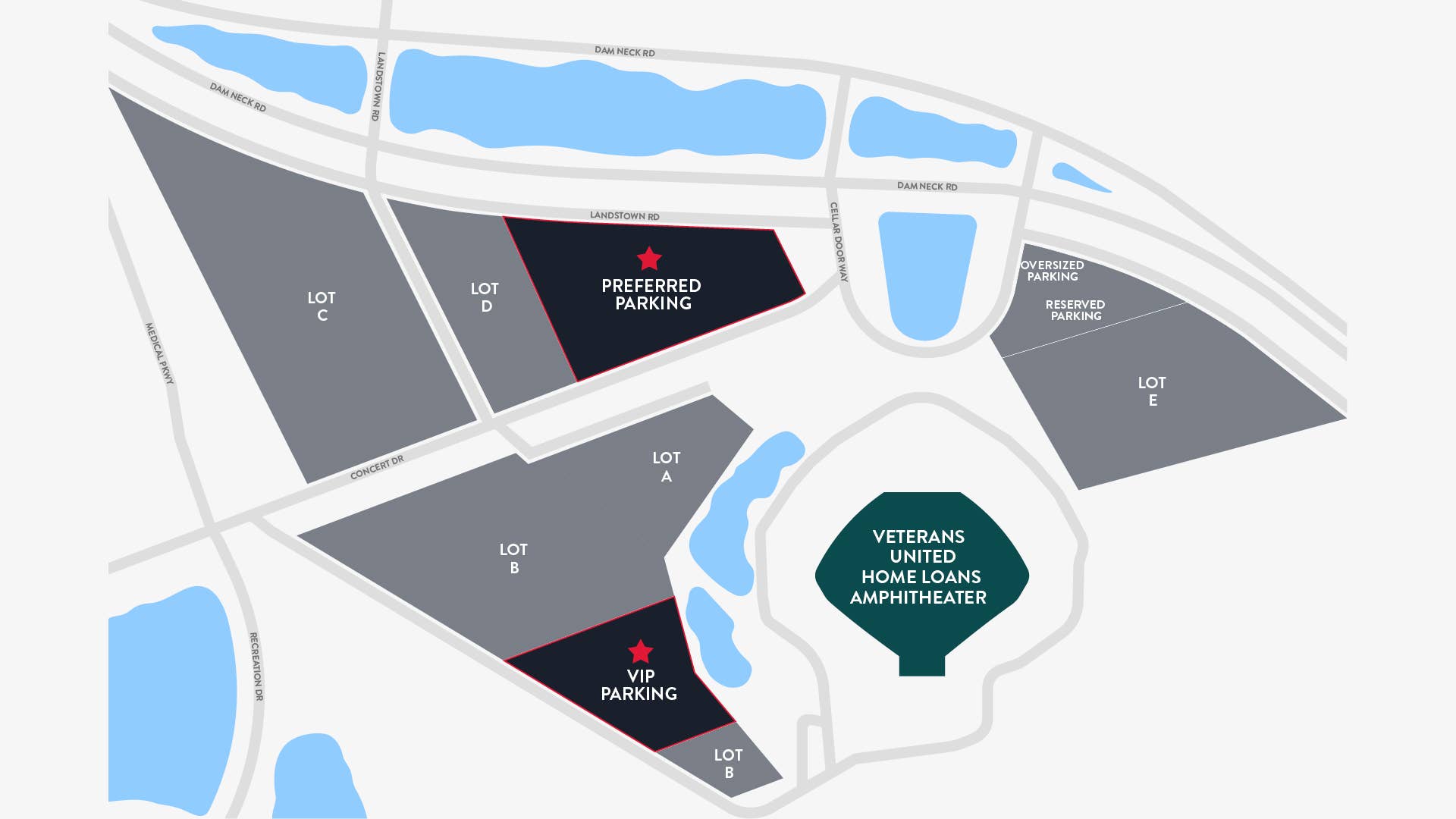A screenshot of our parking lots