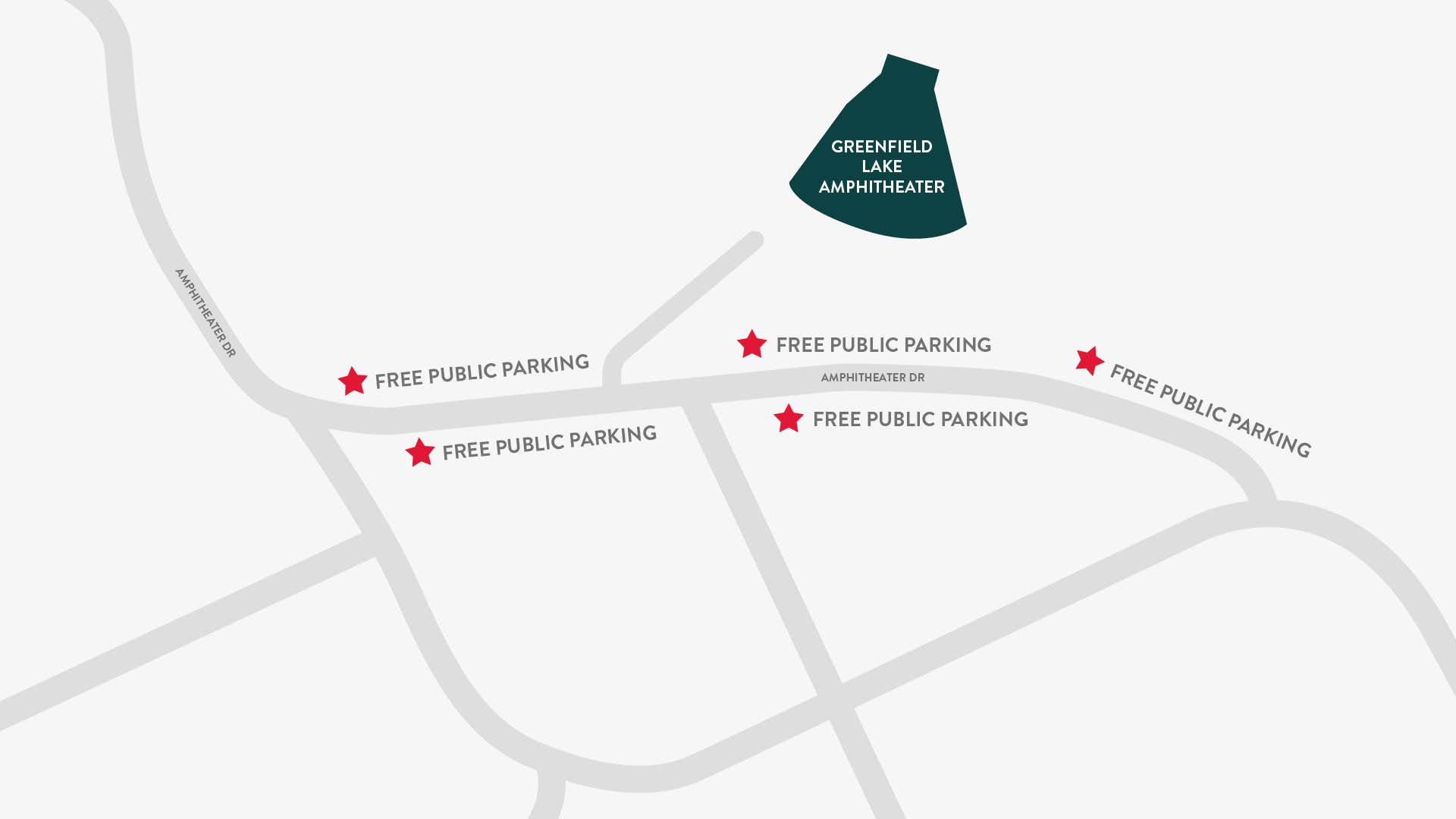 An overhead map of parking locations at the venue.