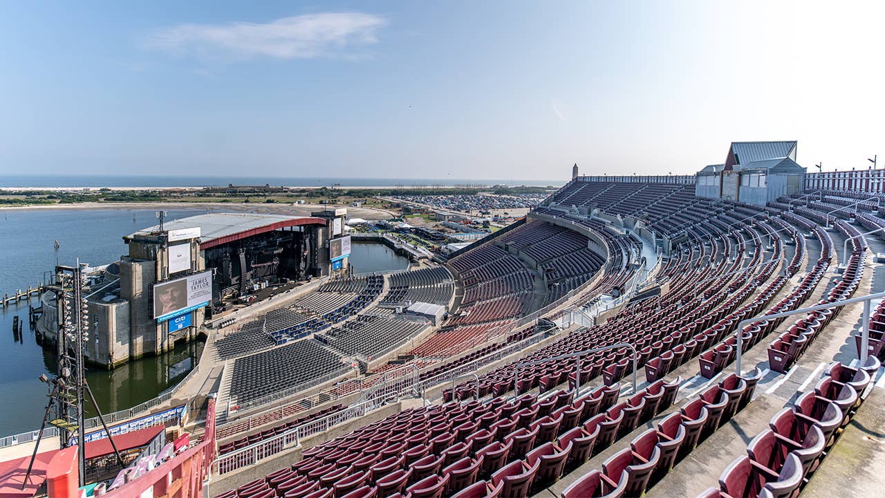 Horizontal photo of empty Amphitheater