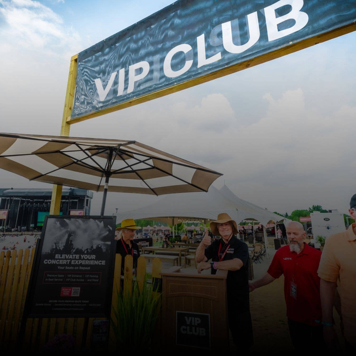 A picture of a VIP Club sign.