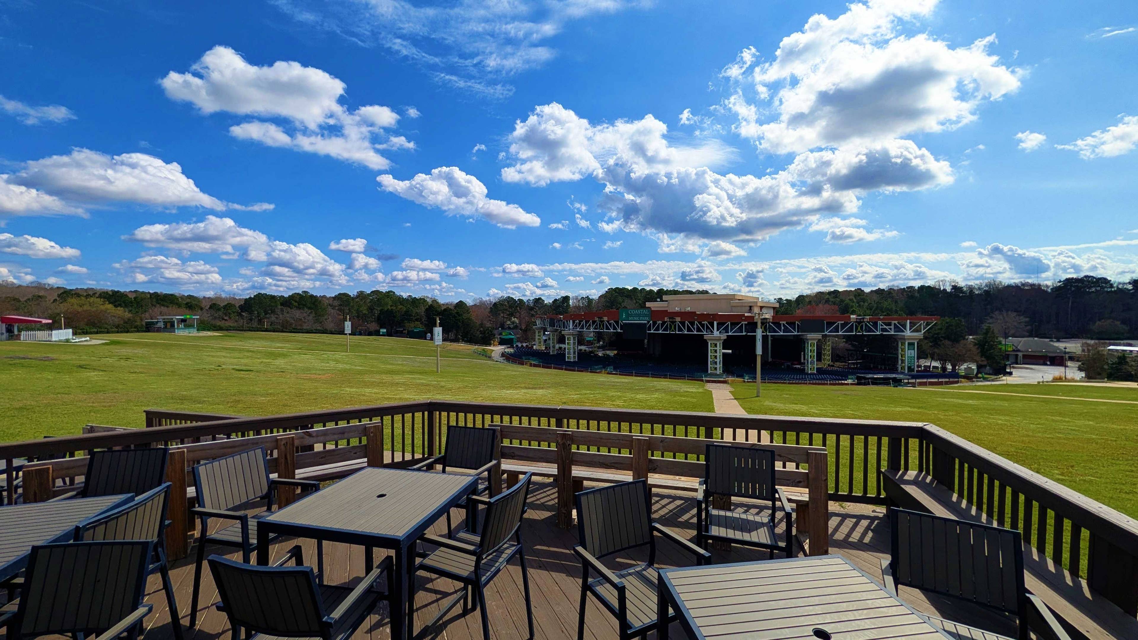 The Lawn Deck view of the venue at Coastal Credit Union Music Park