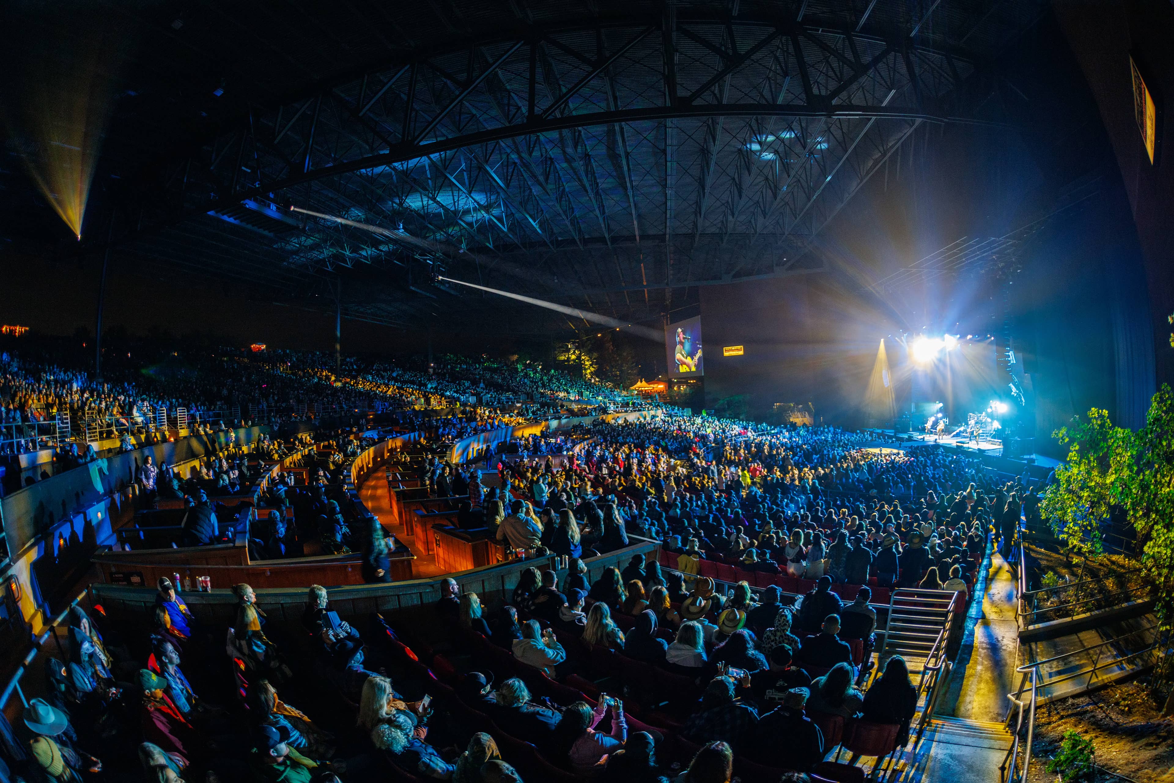 wide angle view of the venue while a show is going on