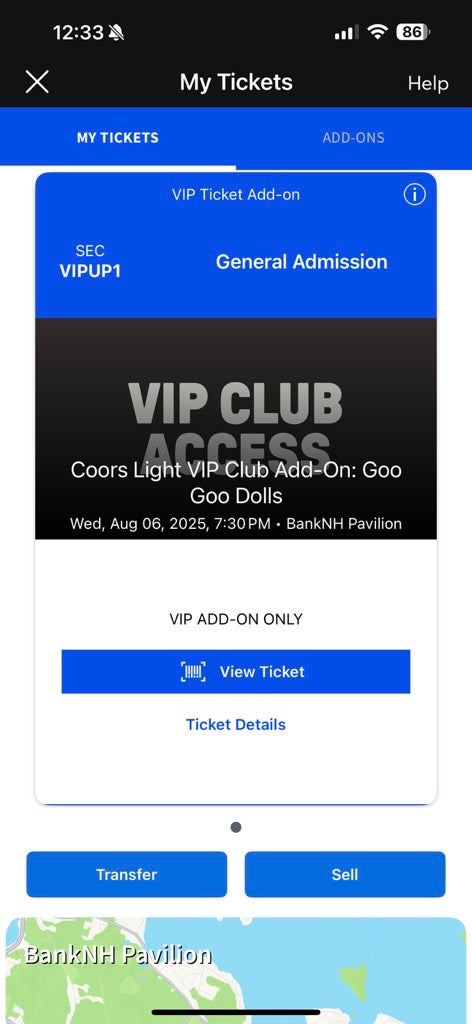 Venue VIP Add on Ticket