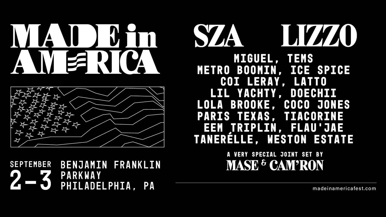 SZA & Lizzo To Headline Made In America 2023 