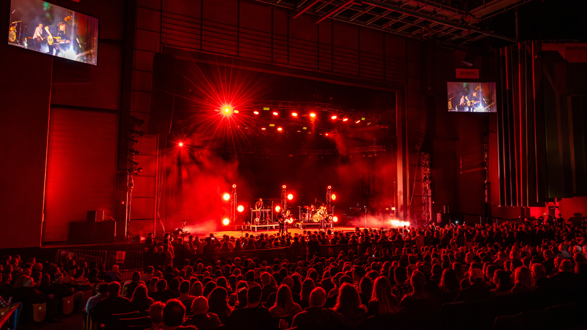 A band plays live in the Theatre