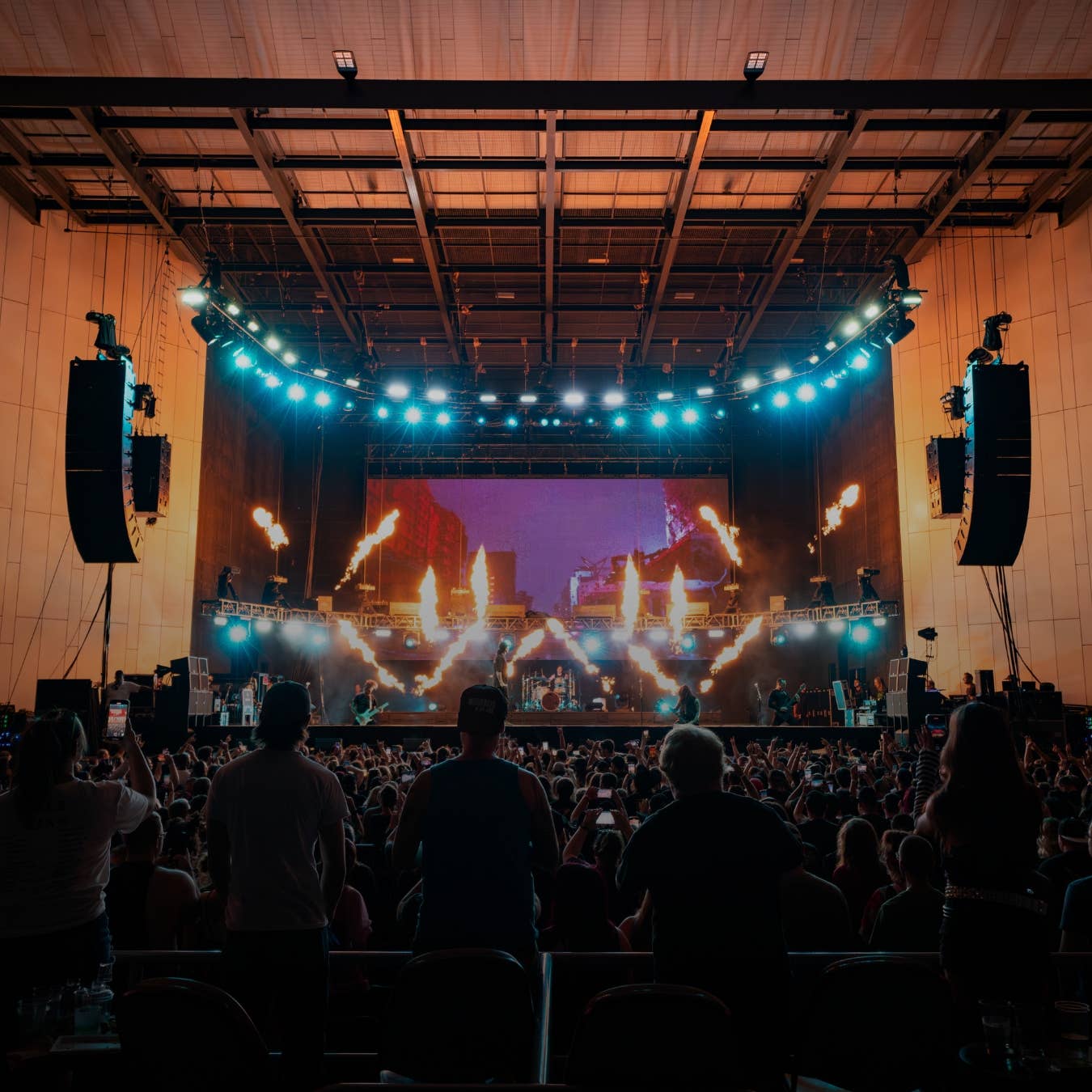 A view of the stage at Everwise Amphitheater. 