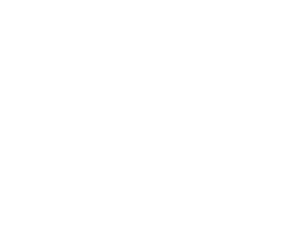 Black and white logo for Punch Line Irving Comedy Club.