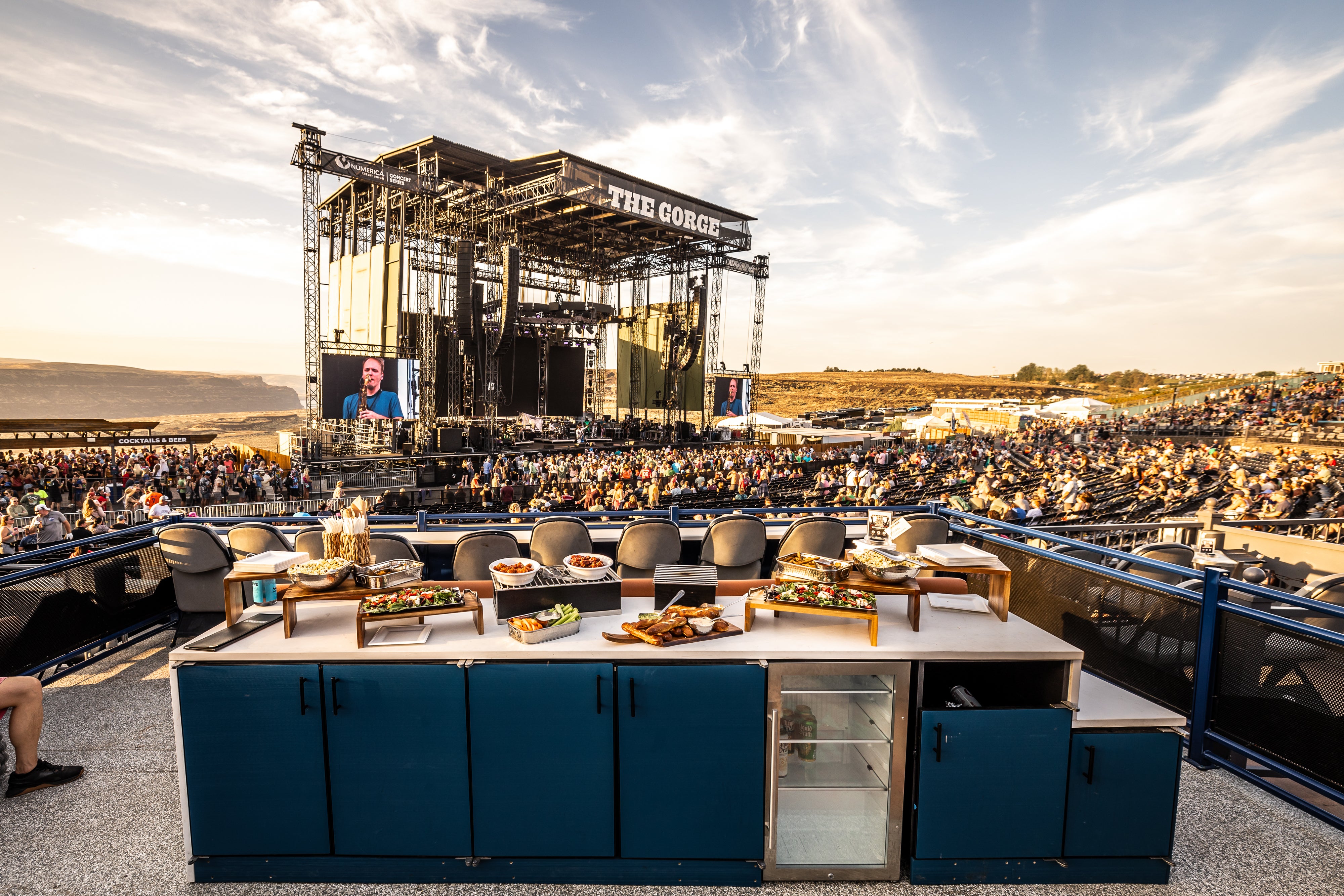 Side view of the Gorge stage from the VIP area 