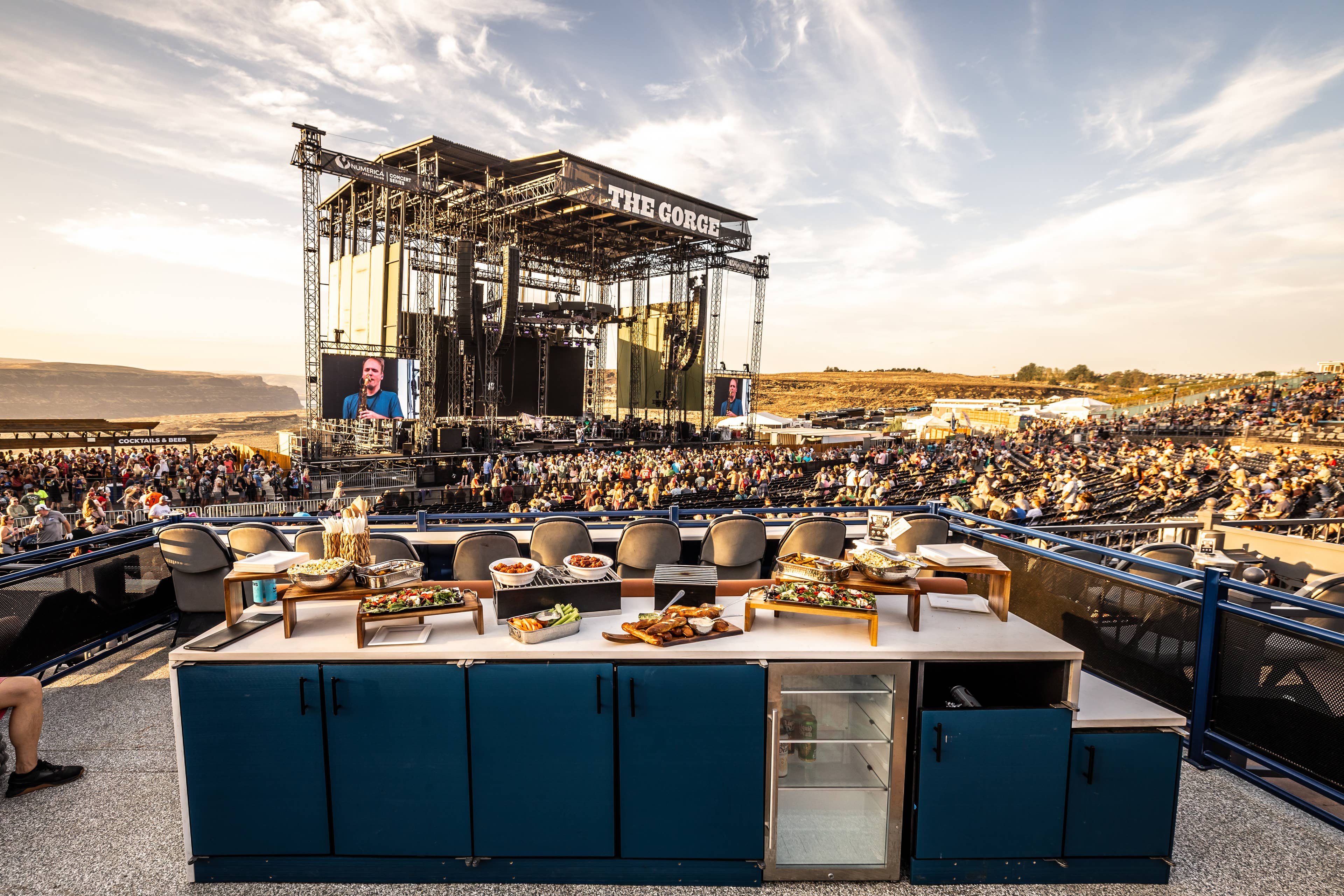 Side view of the Gorge stage from the VIP area 