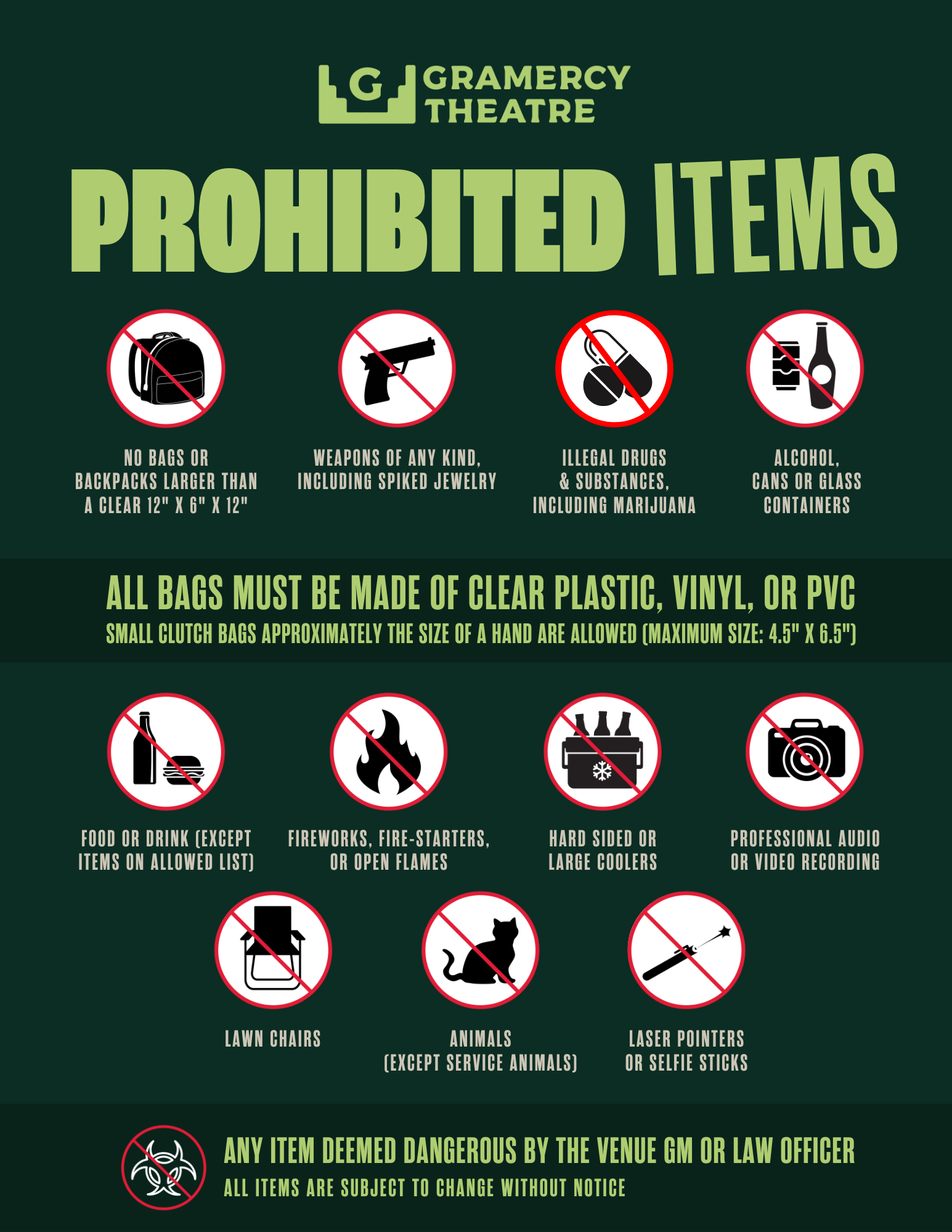 Prohibited Items