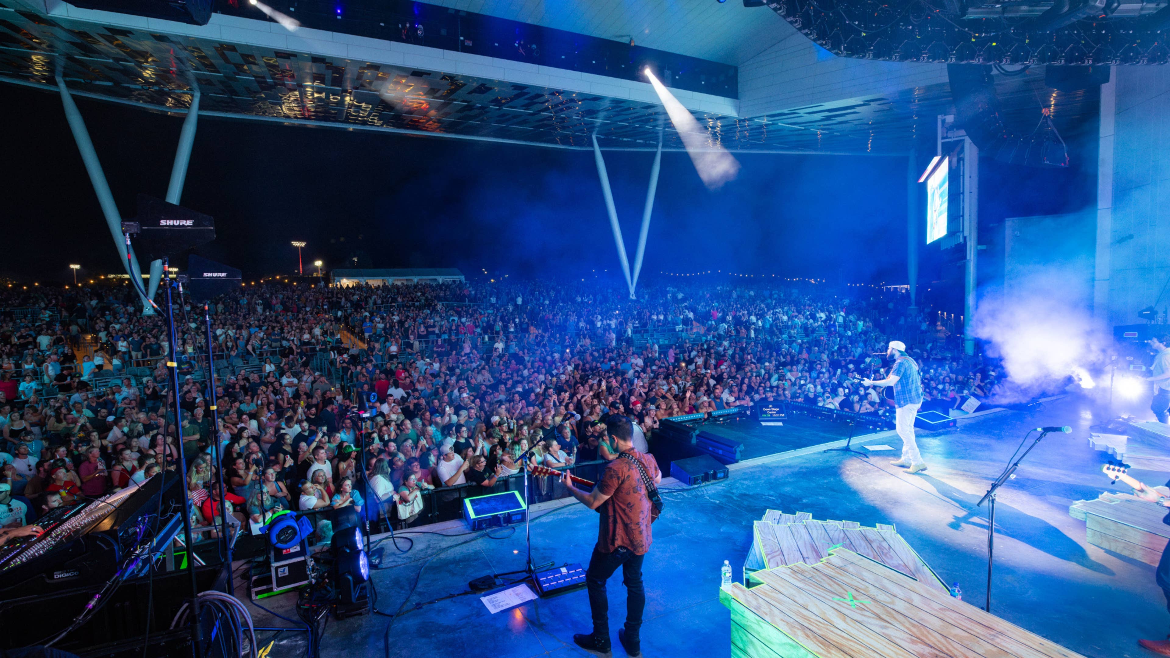The crowd watching a show at Everwise Amphitheater.