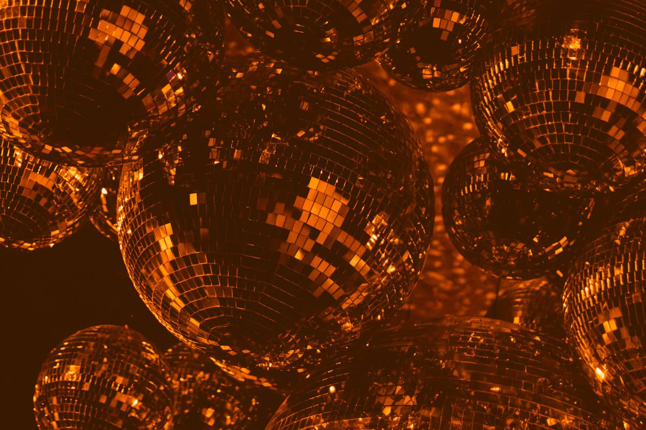 Disco balls at Ella's Lounge