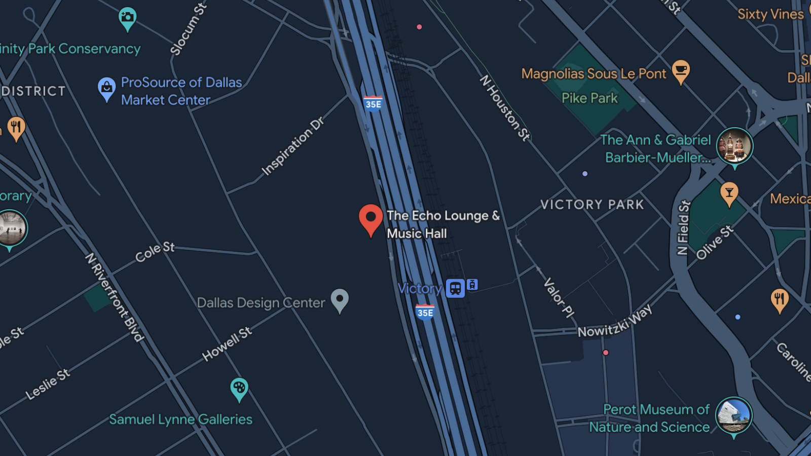 Google Map of The Echo Lounge & Music Hall