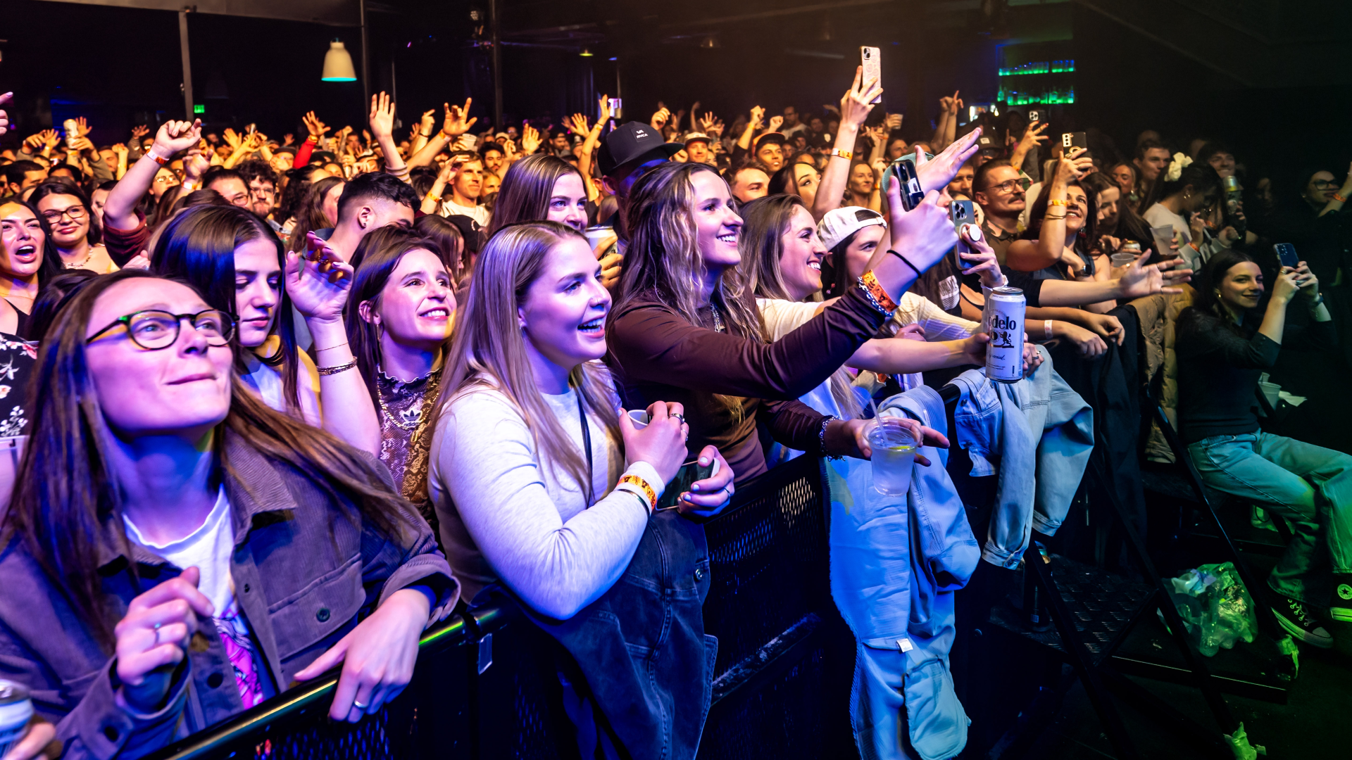 Fans in the front row at Summit Music Hall