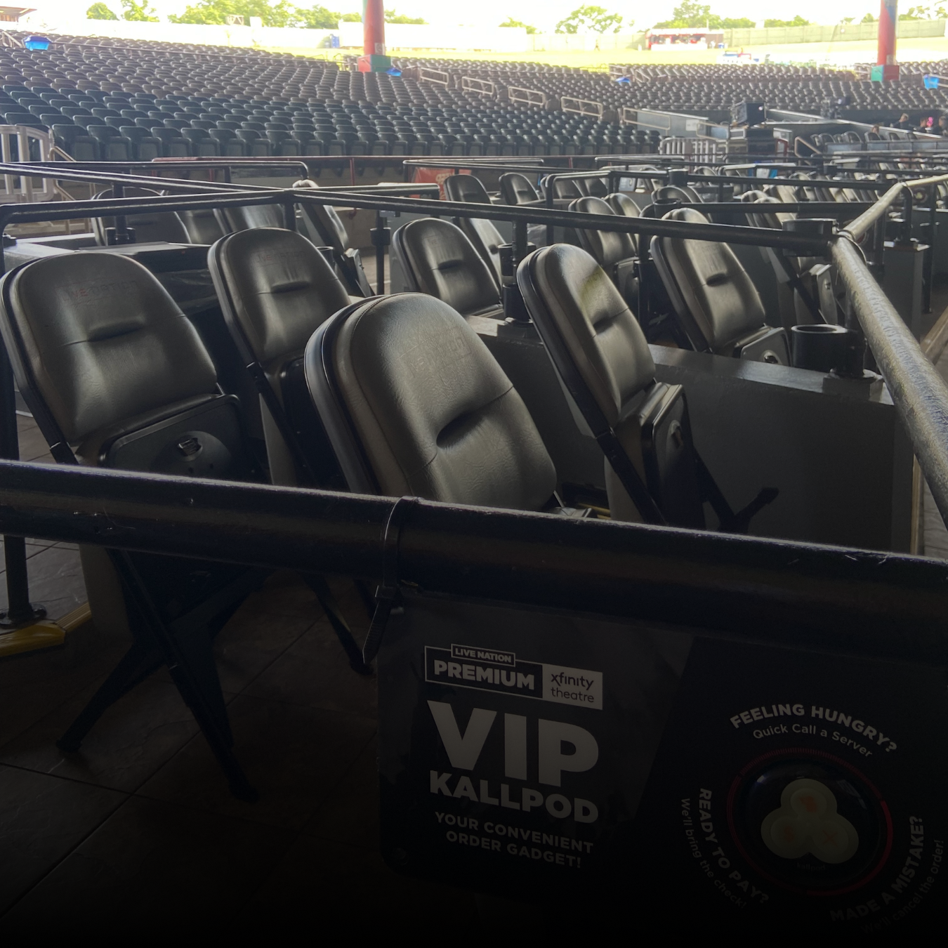 Leather chairs at Xfinity Theatre