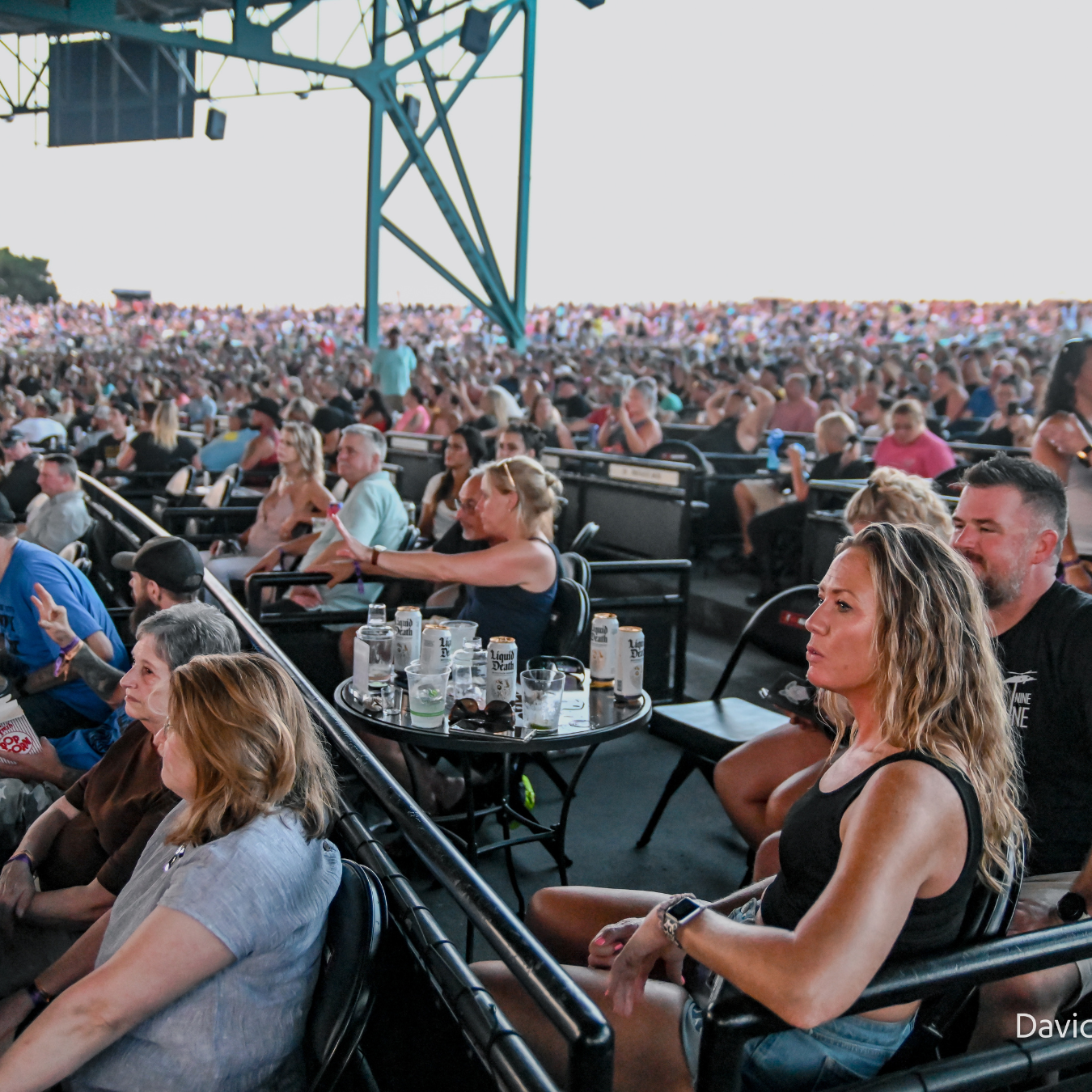 A photo of fans sitting in our premium box seats