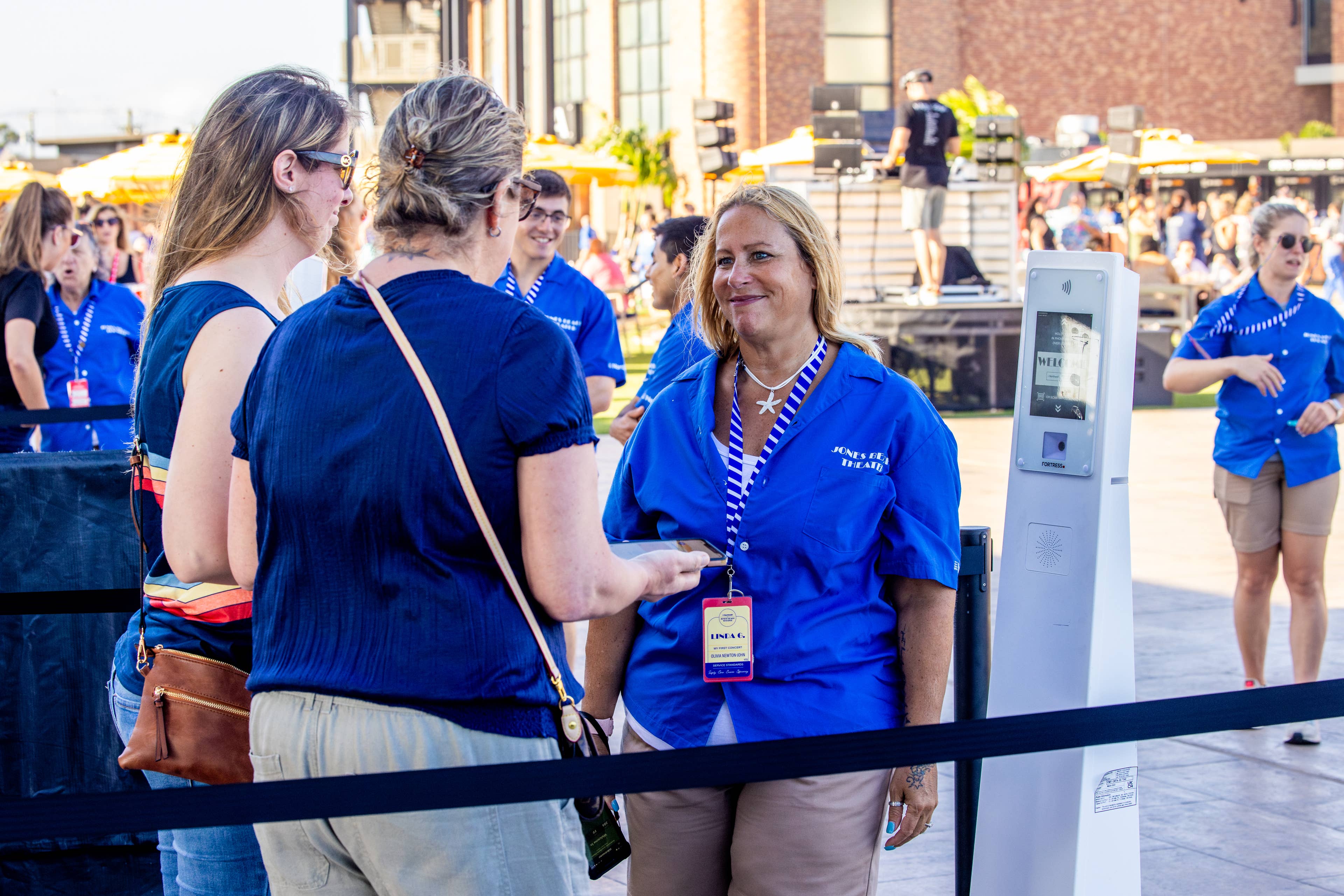 Tickets being scanned